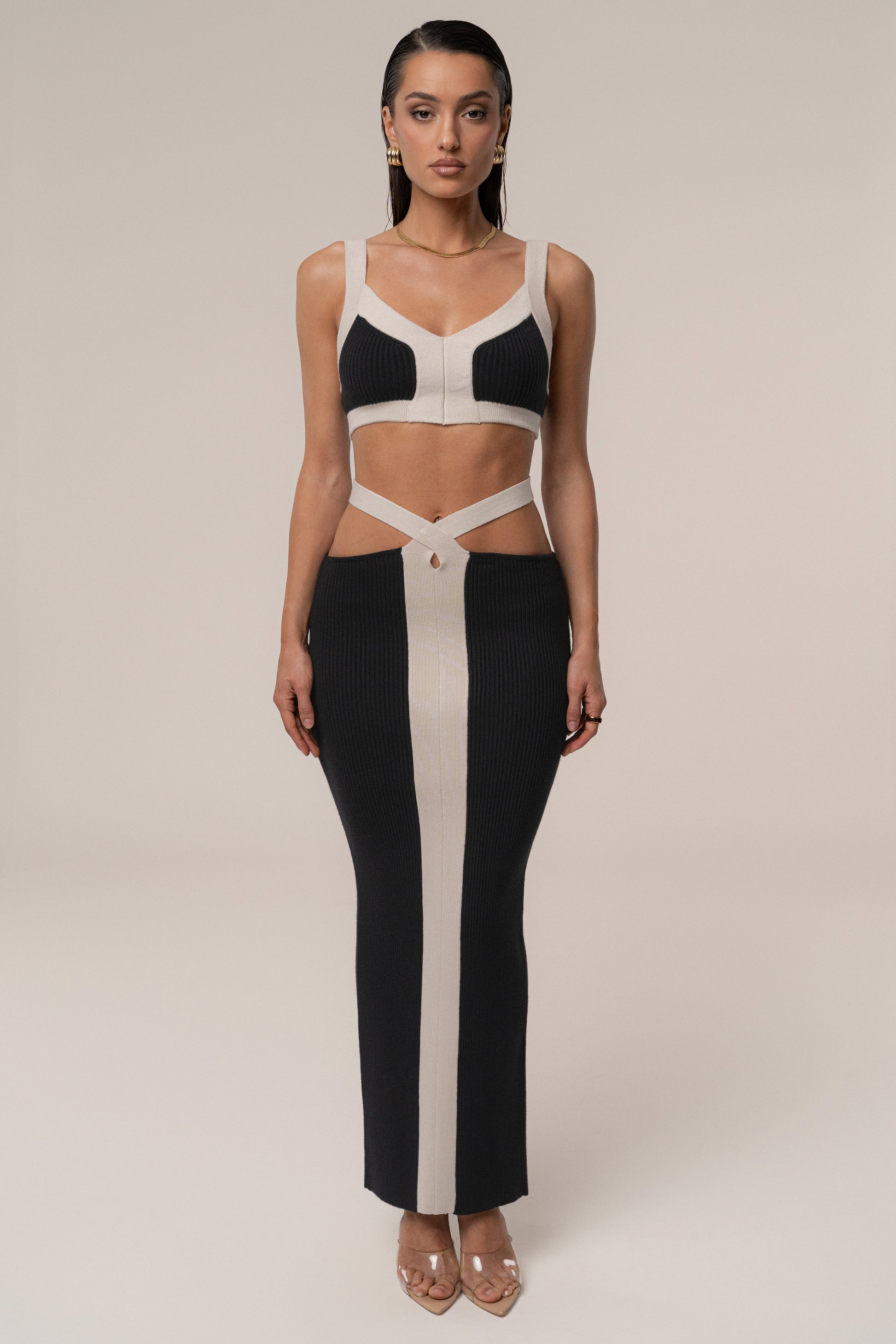 Black/Milk Coastal Drift Skirt Set JLUXLABEL