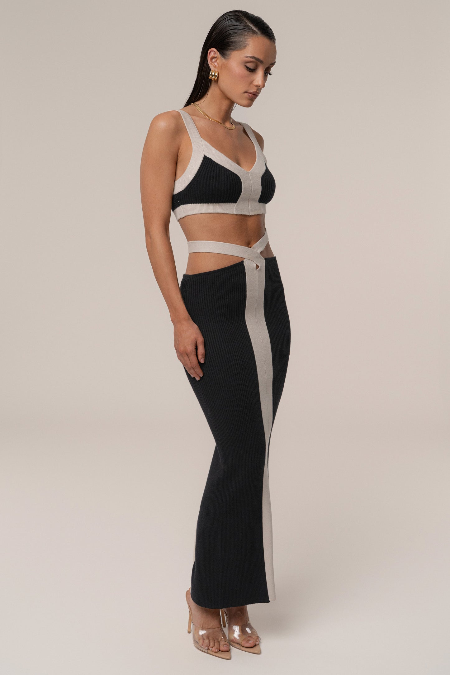 Black/Milk Coastal Drift Skirt Set JLUXLABEL