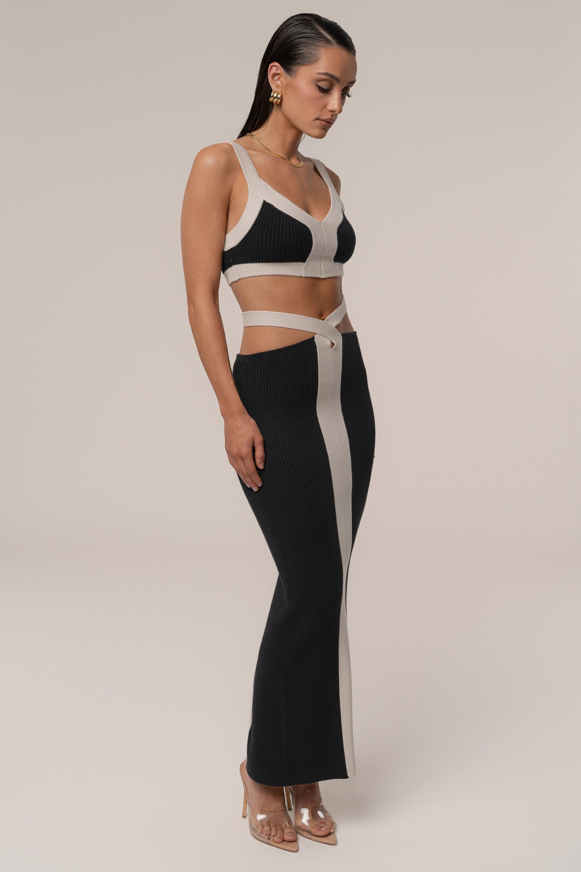 Black/Milk Coastal Drift Skirt Set JLUXLABEL