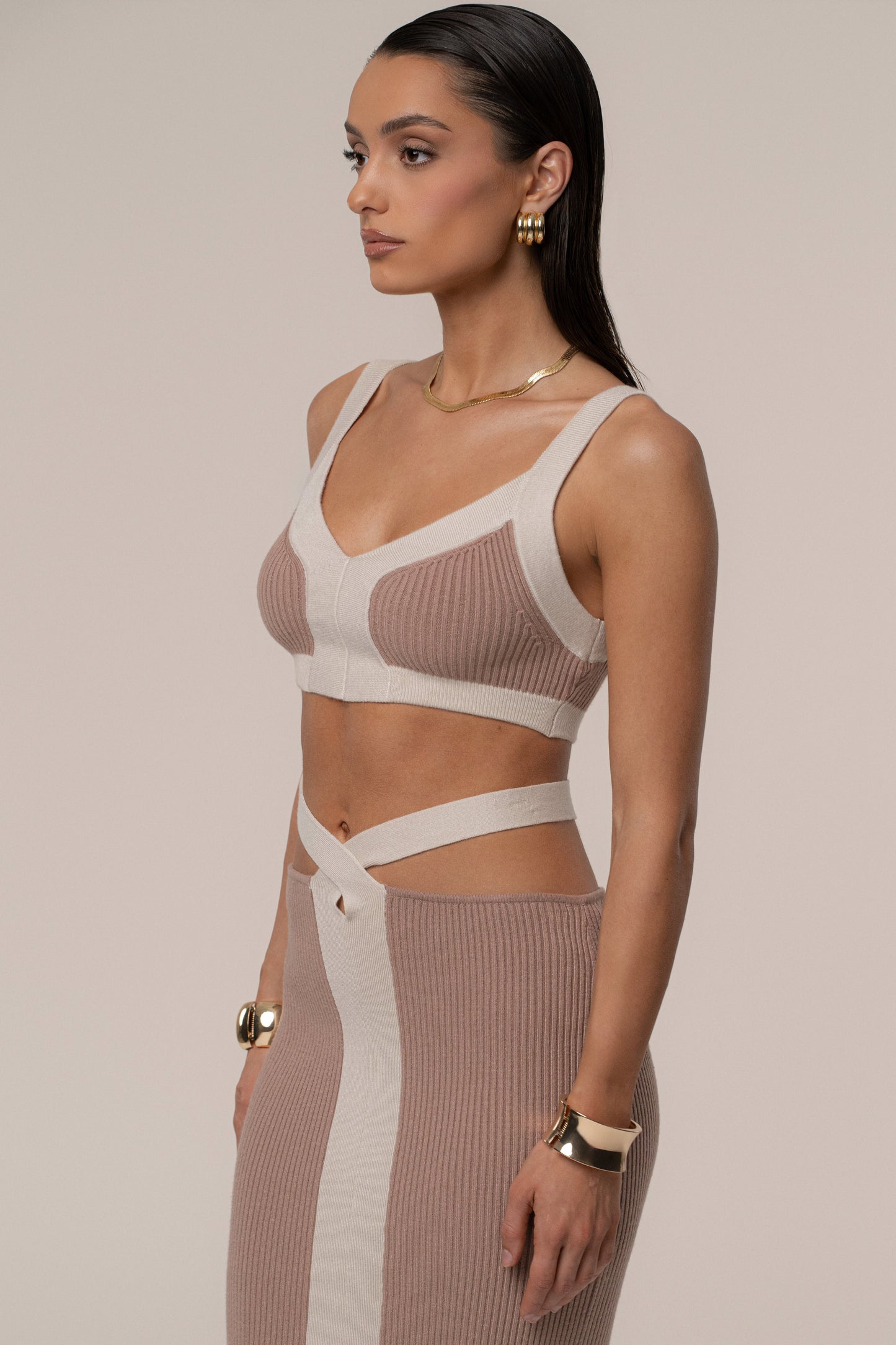 Mocha/Milk Coastal Drift Skirt Set JLUXLABEL