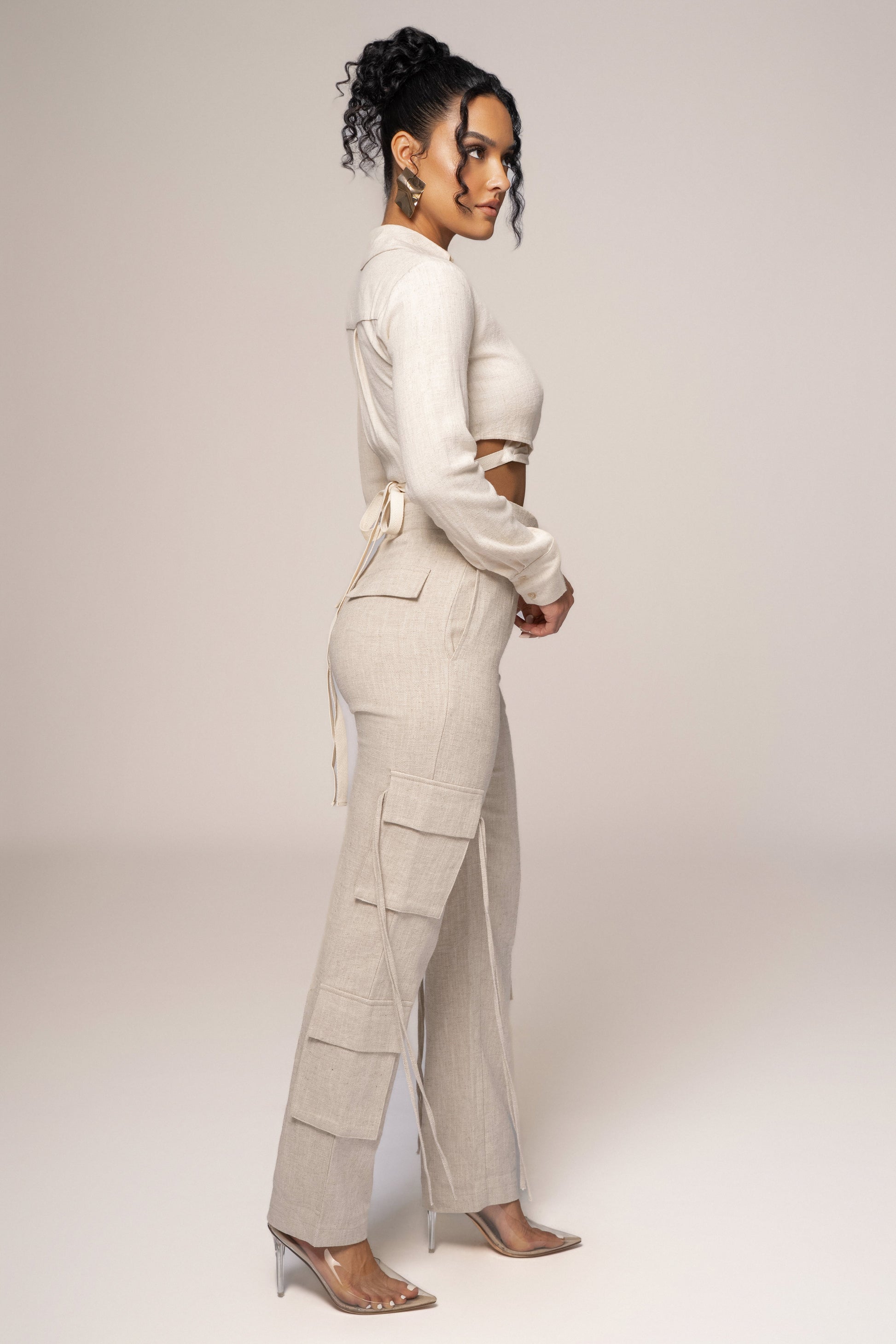 Natural Better Half Linen Utility Pants JLUXLABEL