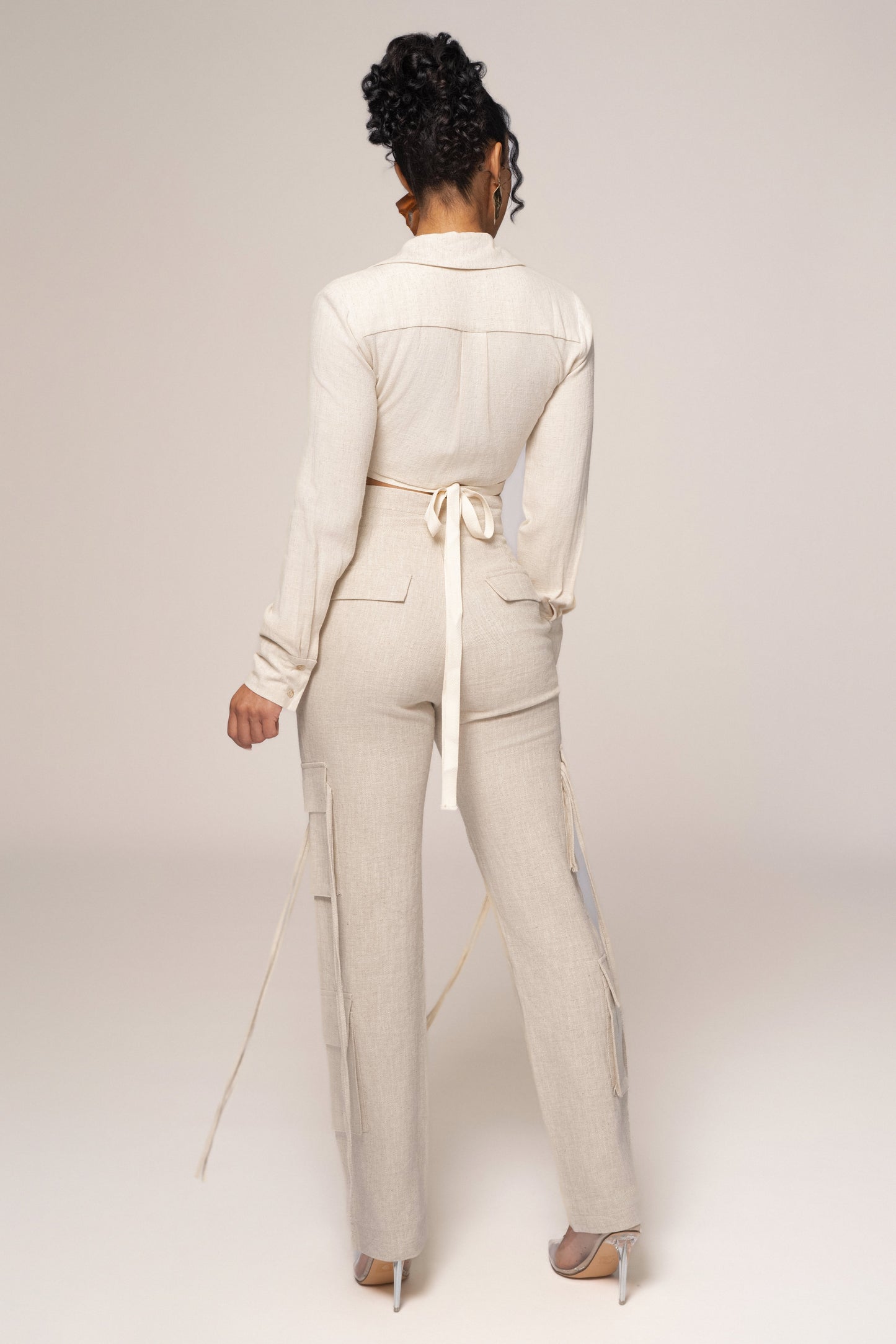 Natural Better Half Linen Utility Pants JLUXLABEL