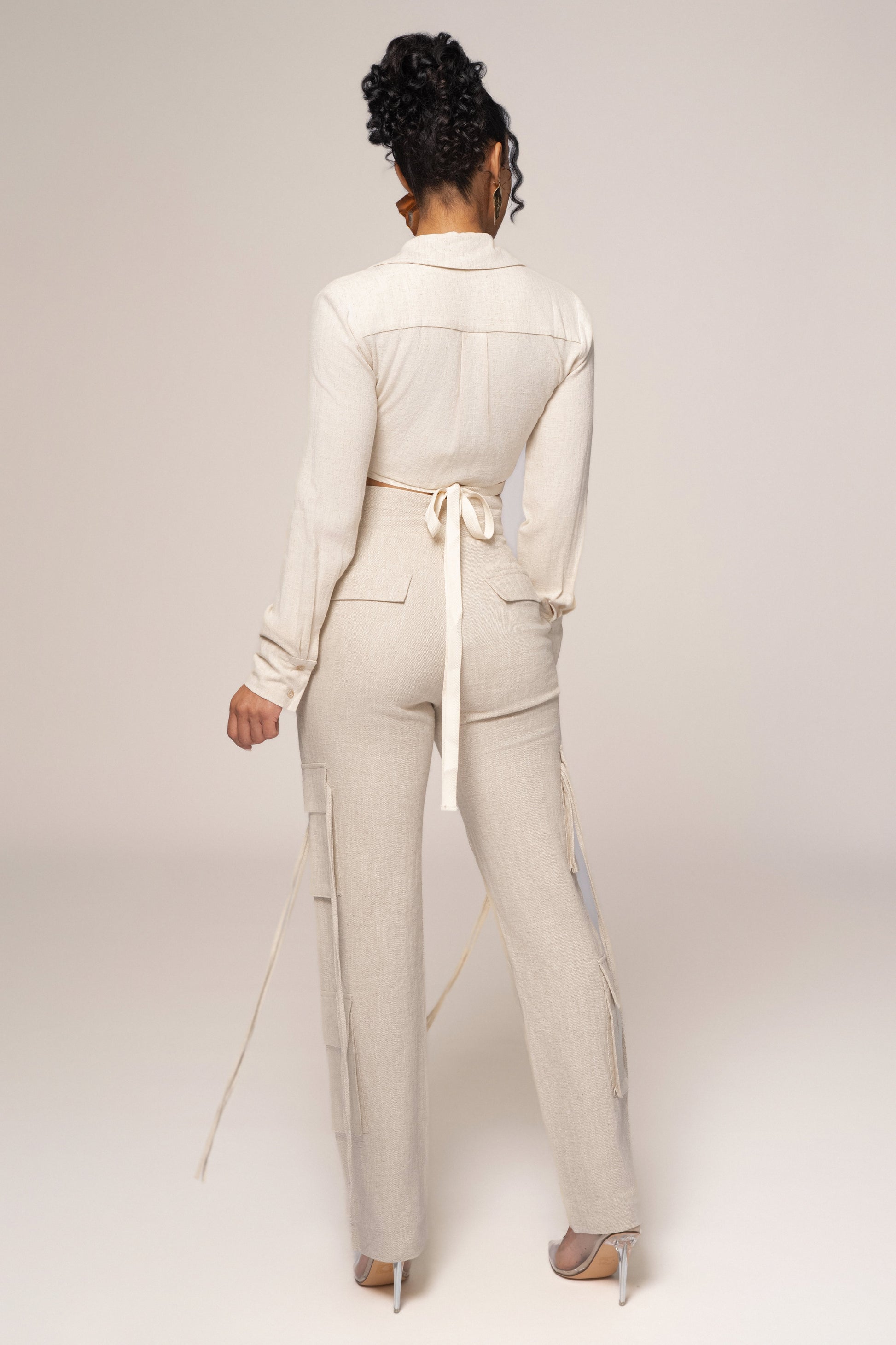 Natural Better Half Linen Utility Pants JLUXLABEL