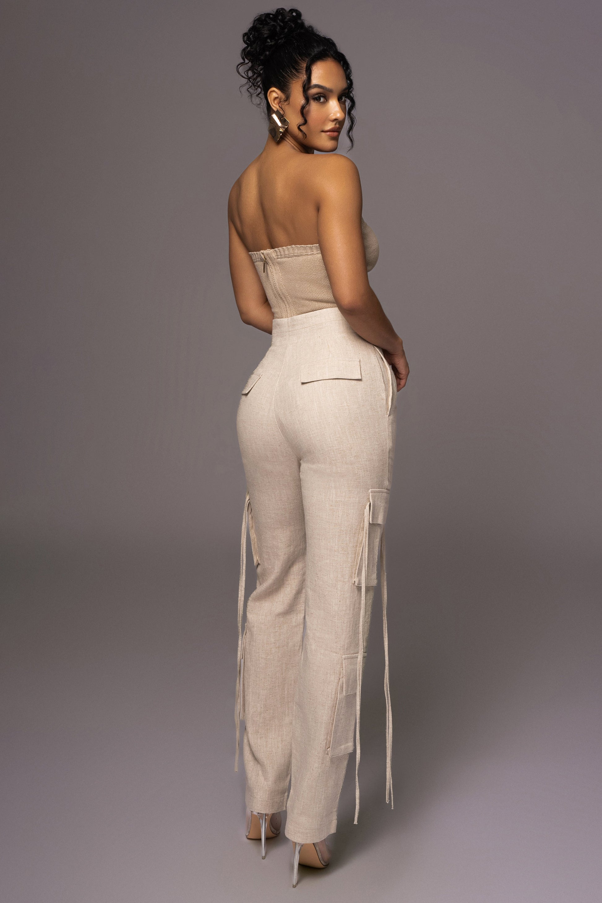 Natural Better Half Linen Utility Pants JLUXLABEL