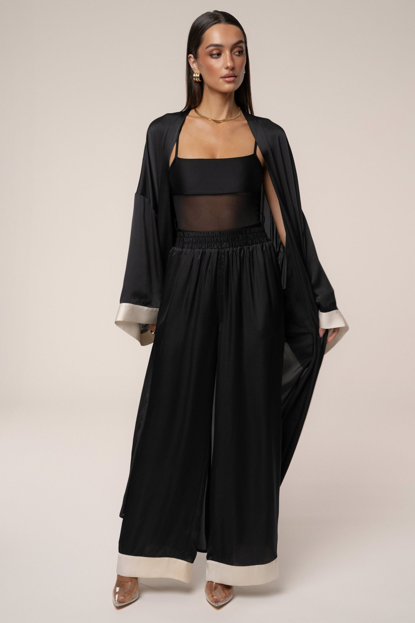 Black Jet Set Wide Leg Pants JLUXLABEL