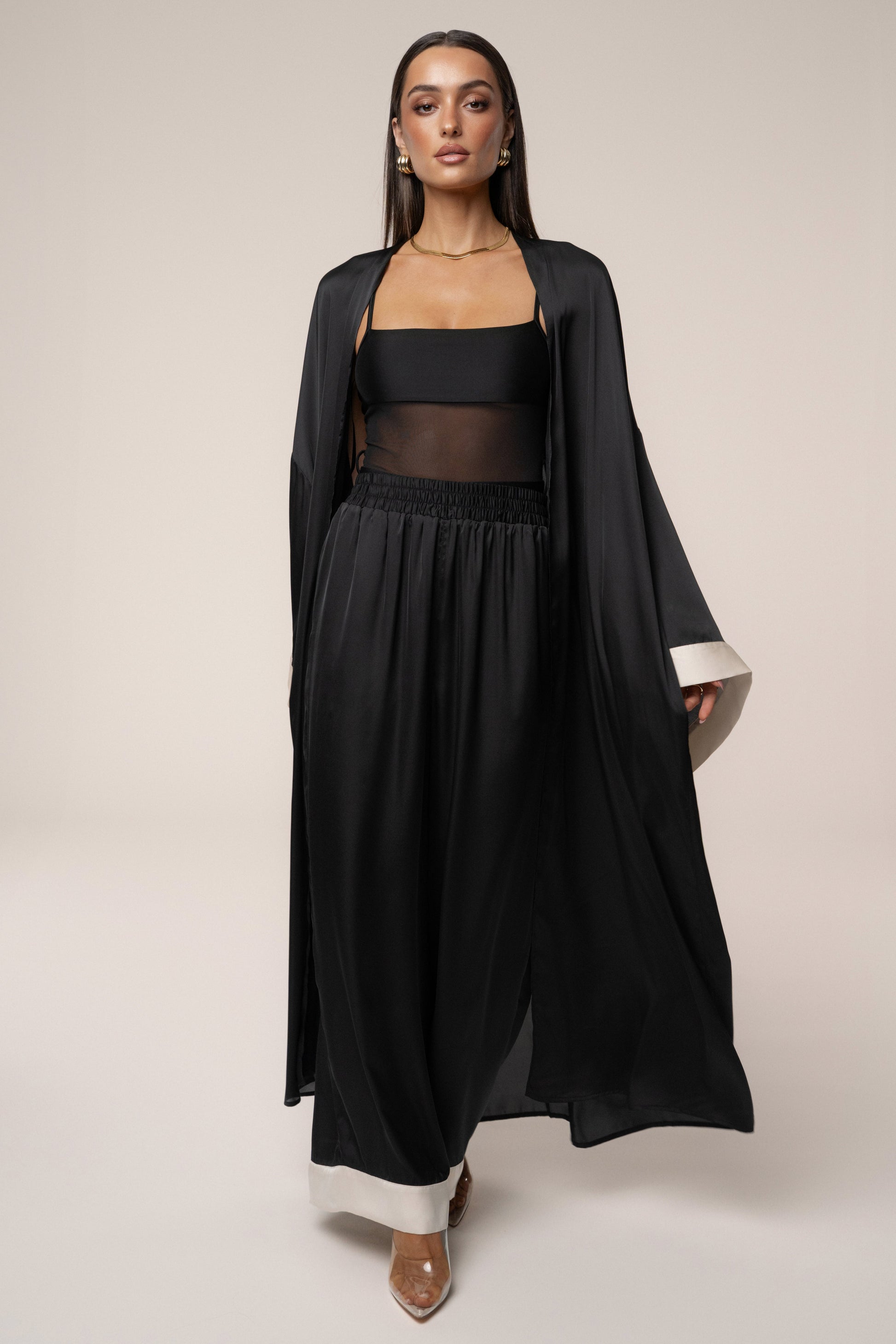 Black Nola Maxi Duster JLUXLABEL
