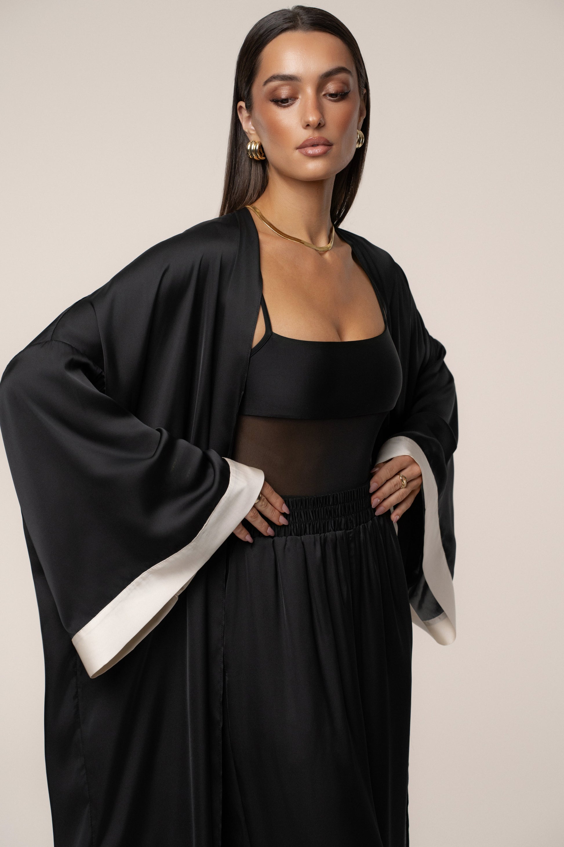 Black Nola Maxi Duster JLUXLABEL