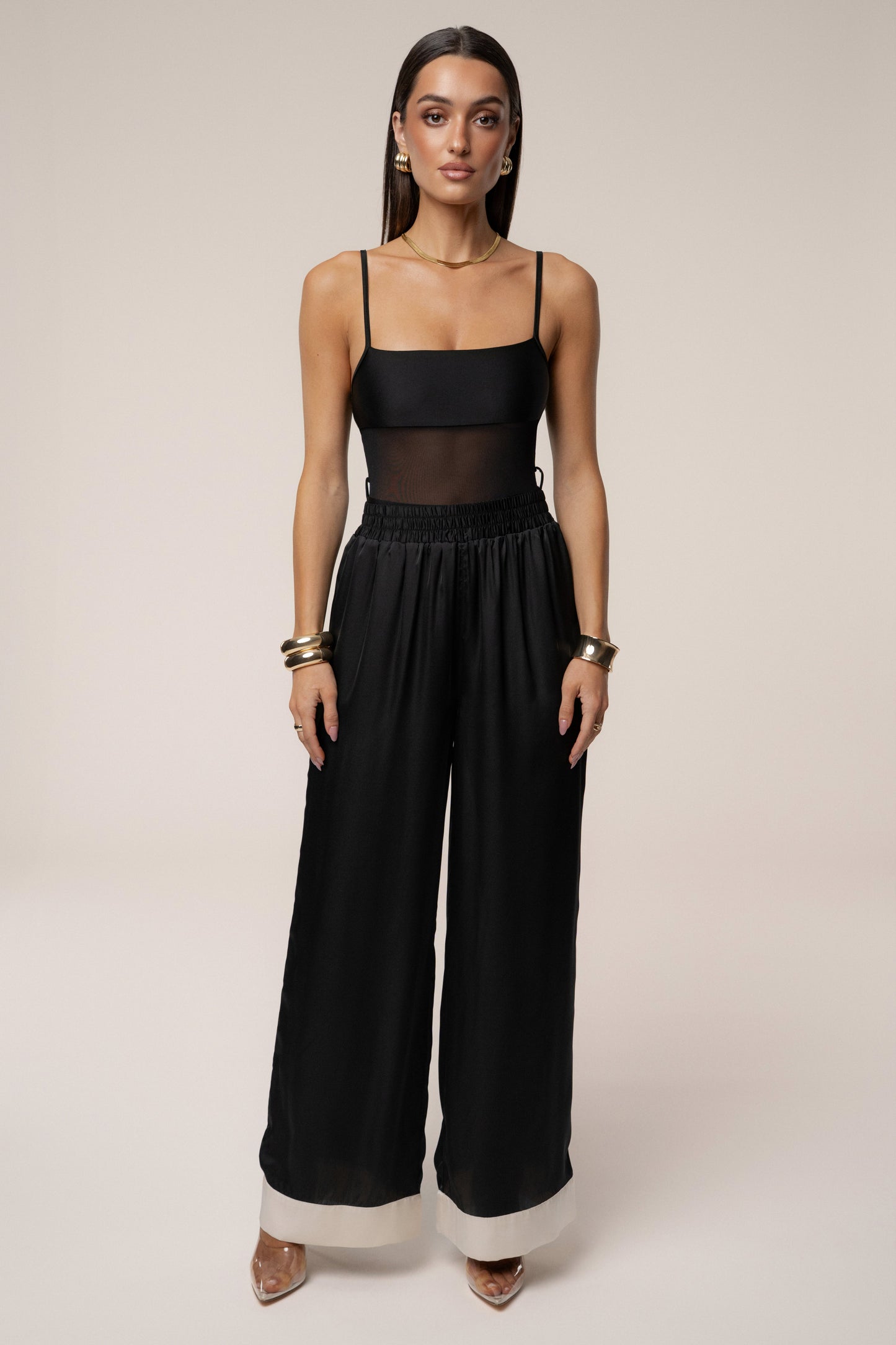 Black Jet Set Wide Leg Pants JLUXLABEL