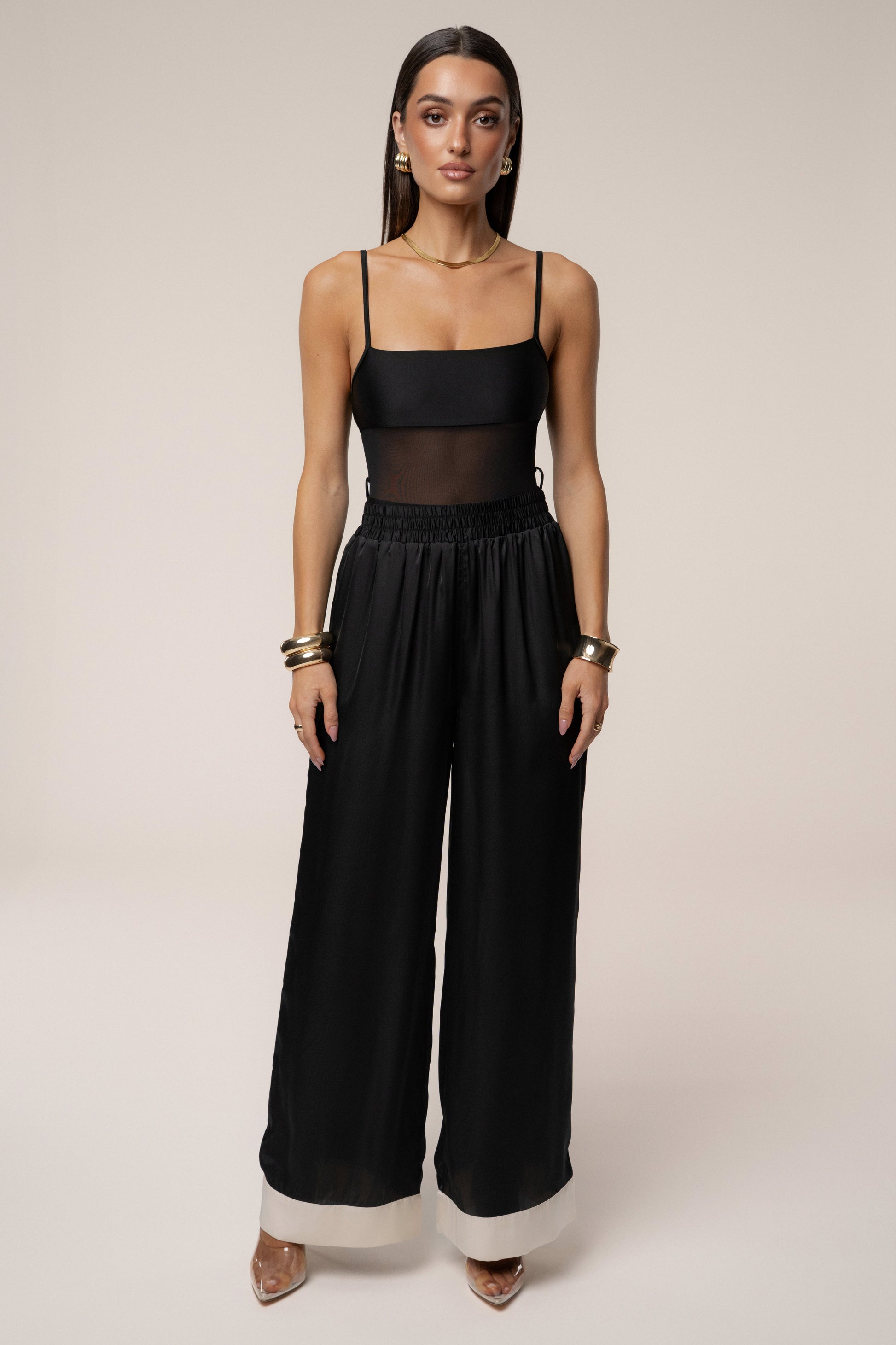 Black Jet Set Wide Leg Pants JLUXLABEL