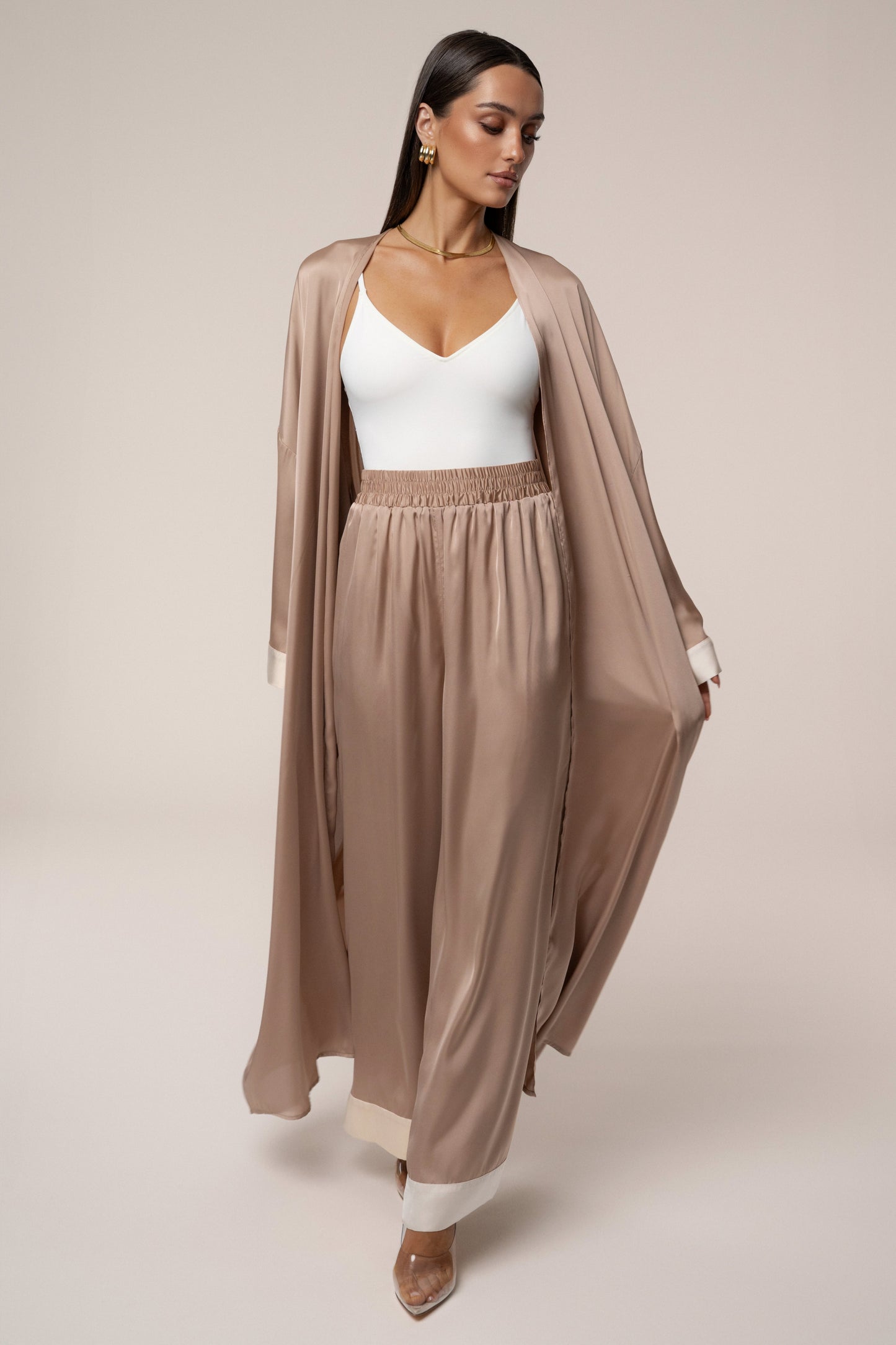 Mocha Nola Maxi Duster JLUXLABEL