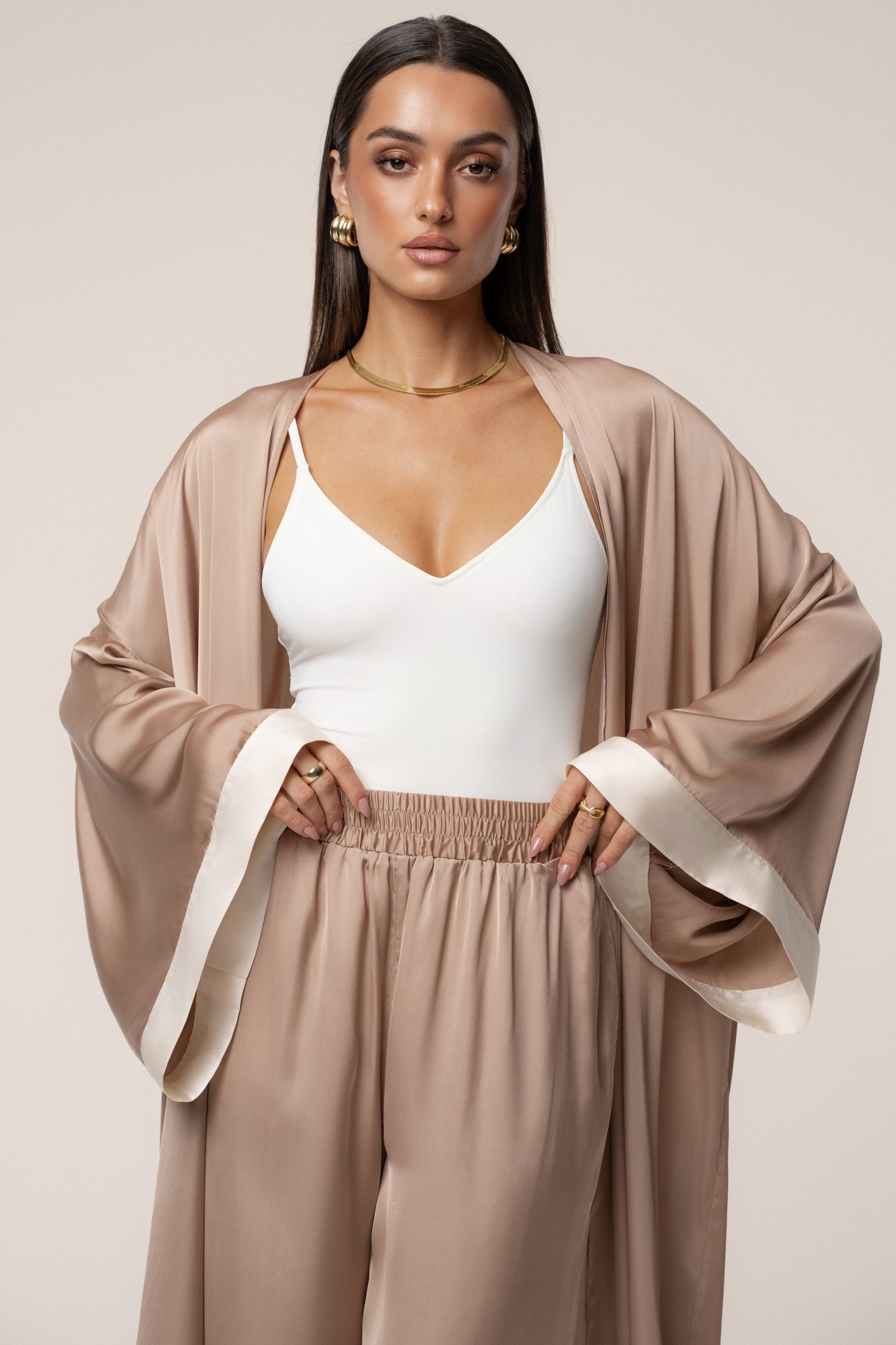 Mocha Nola Maxi Duster JLUXLABEL