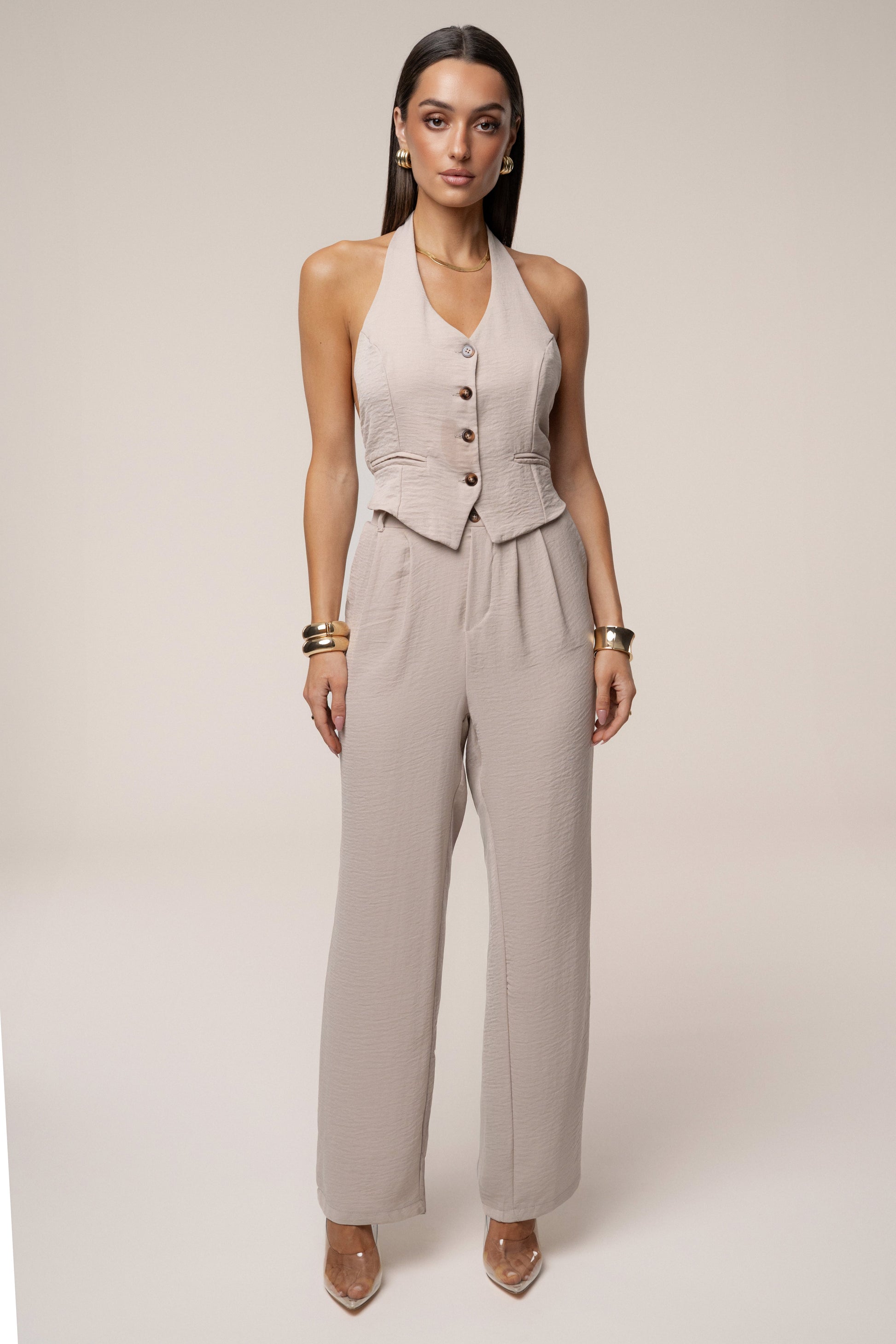 Taupe Serene Pant Set JLUXLABEL