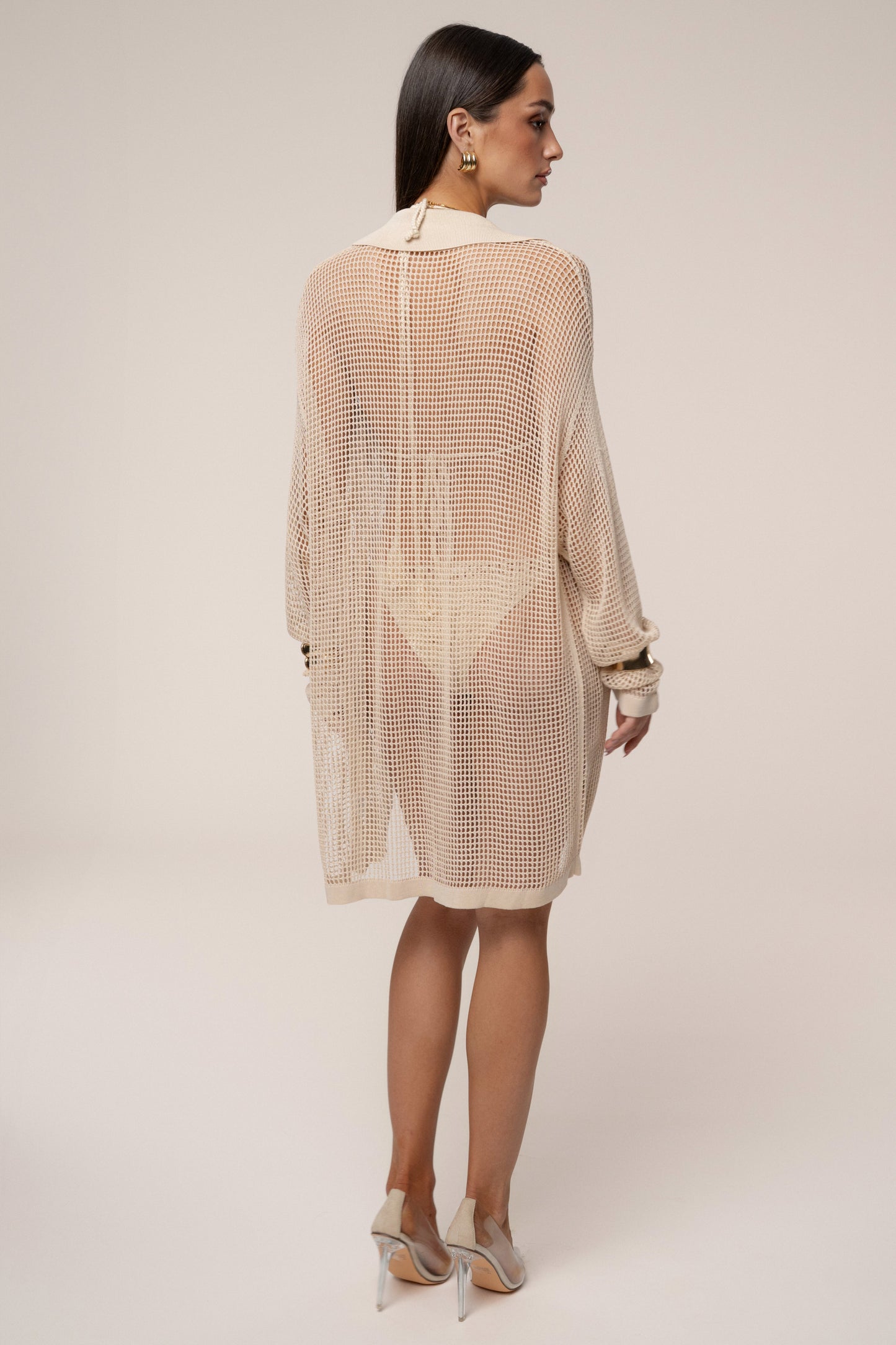 Ecru Solara Embroidered Button Up Top JLUXLABEL