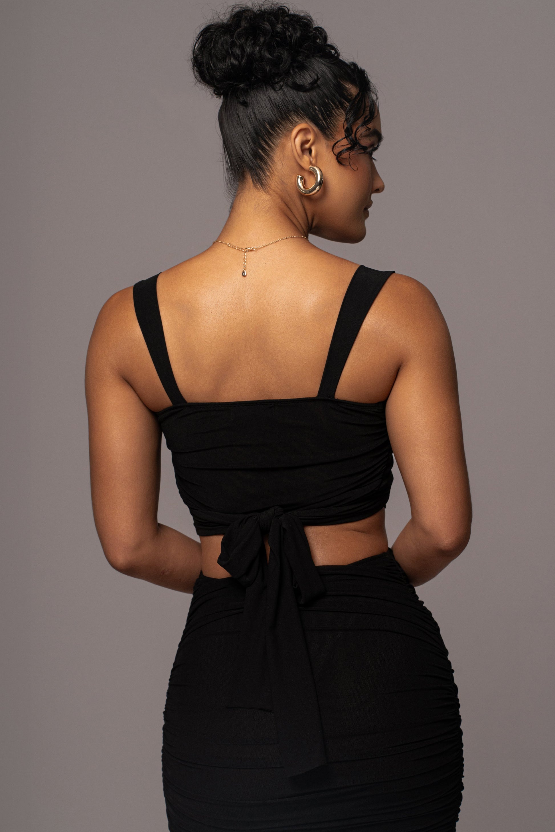 Black Extend Your Stay Skirt Set JLUXLABEL