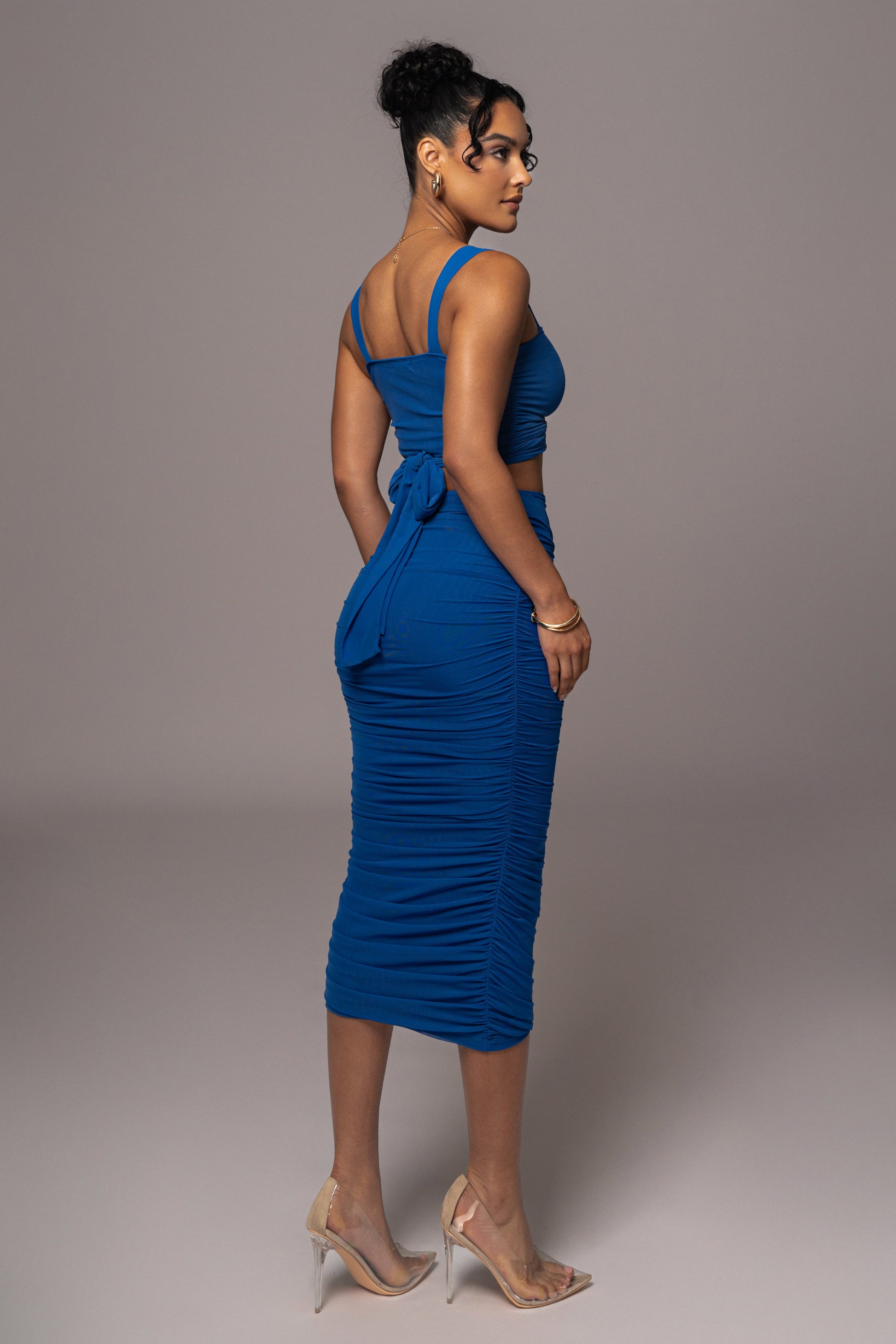 Royal Blue Extend Your Stay Skirt Set JLUXLABEL