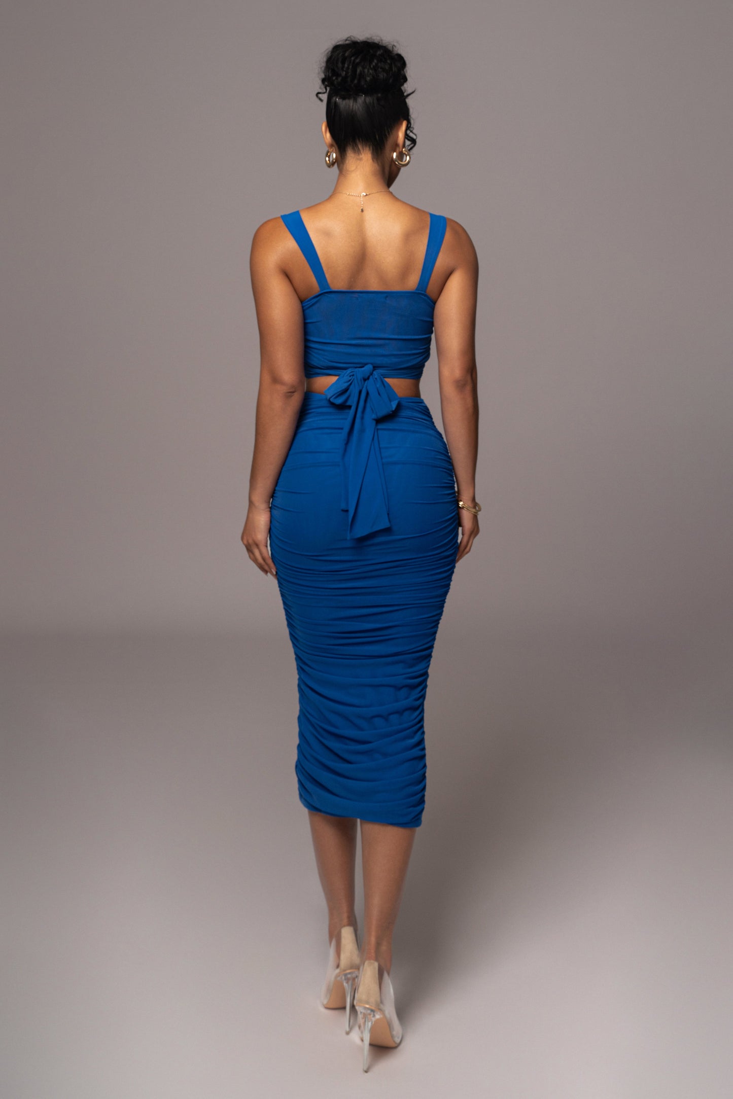Royal Blue Extend Your Stay Skirt Set JLUXLABEL