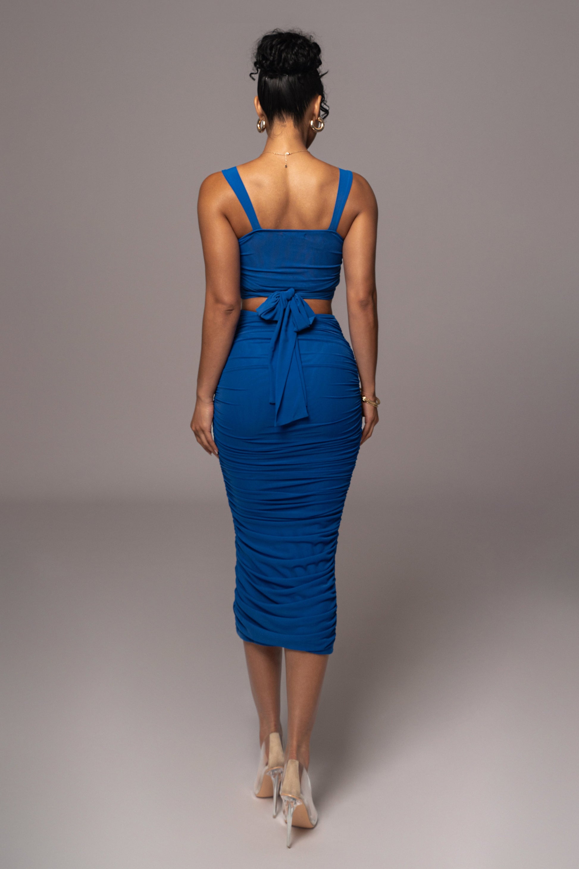 Royal Blue Extend Your Stay Skirt Set JLUXLABEL