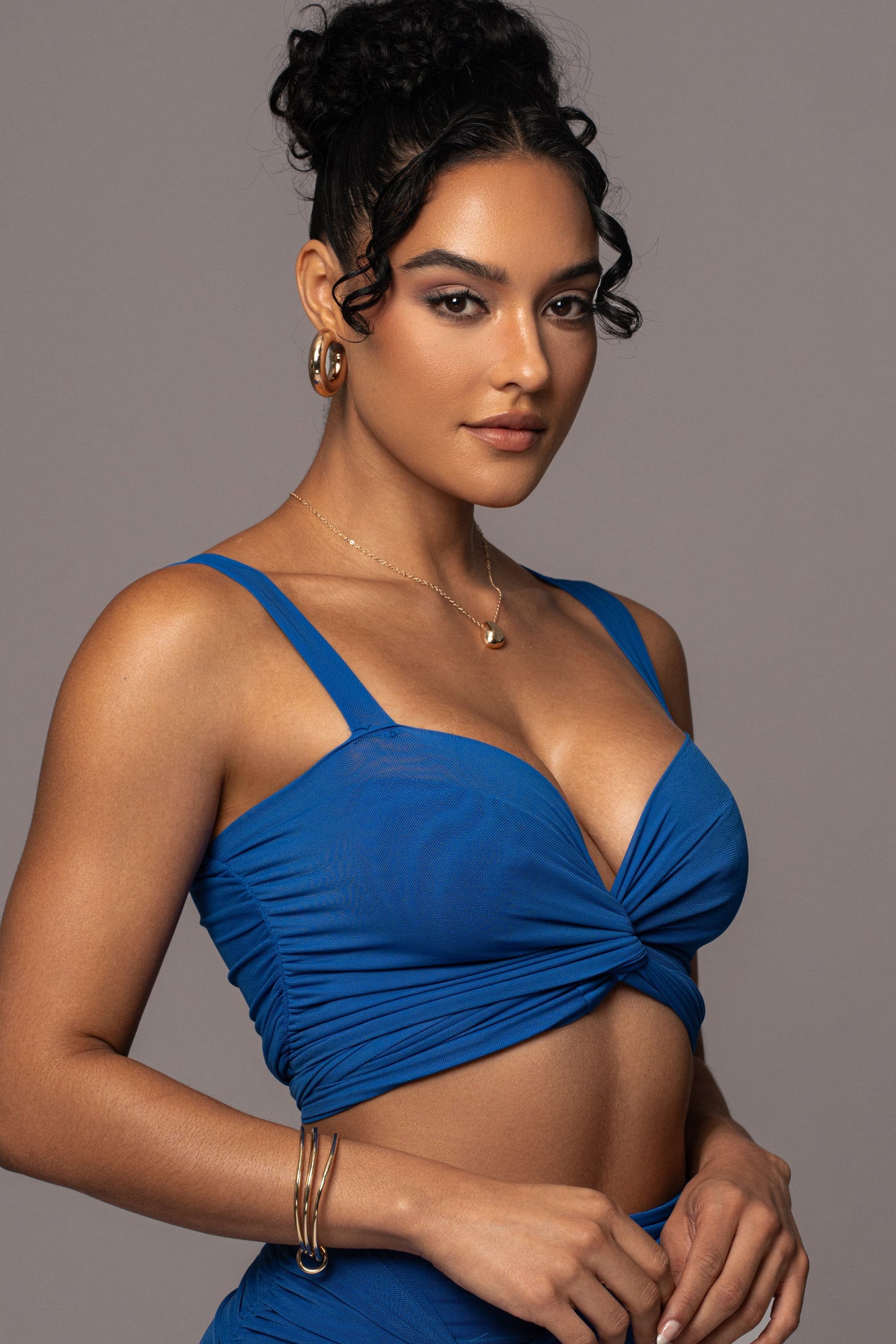 Royal Blue Extend Your Stay Skirt Set JLUXLABEL