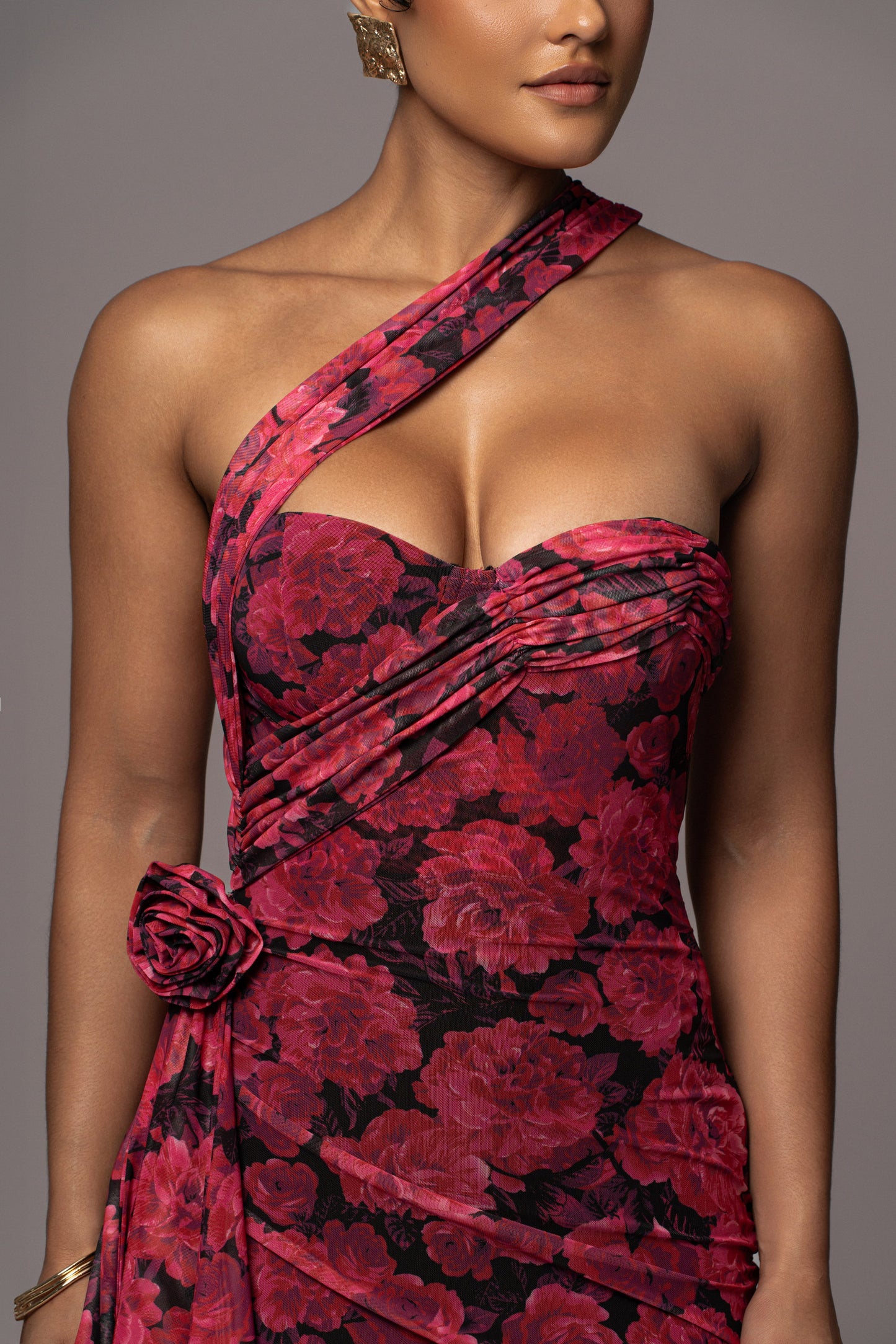 Pink Floral Villa Rosa Maxi Dress JLUXLABEL