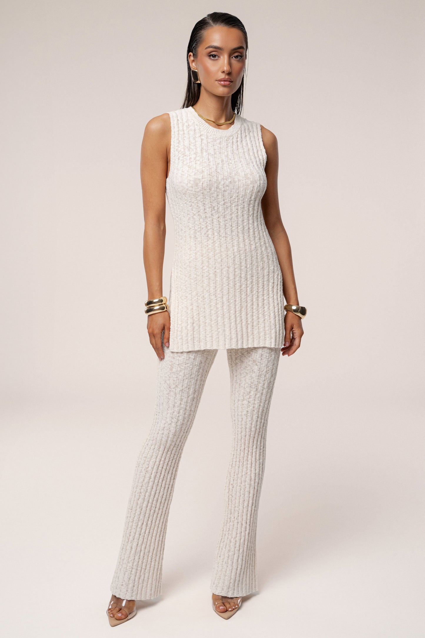 Ivory Kali Sleeveless Knit Top JLUXLABEL