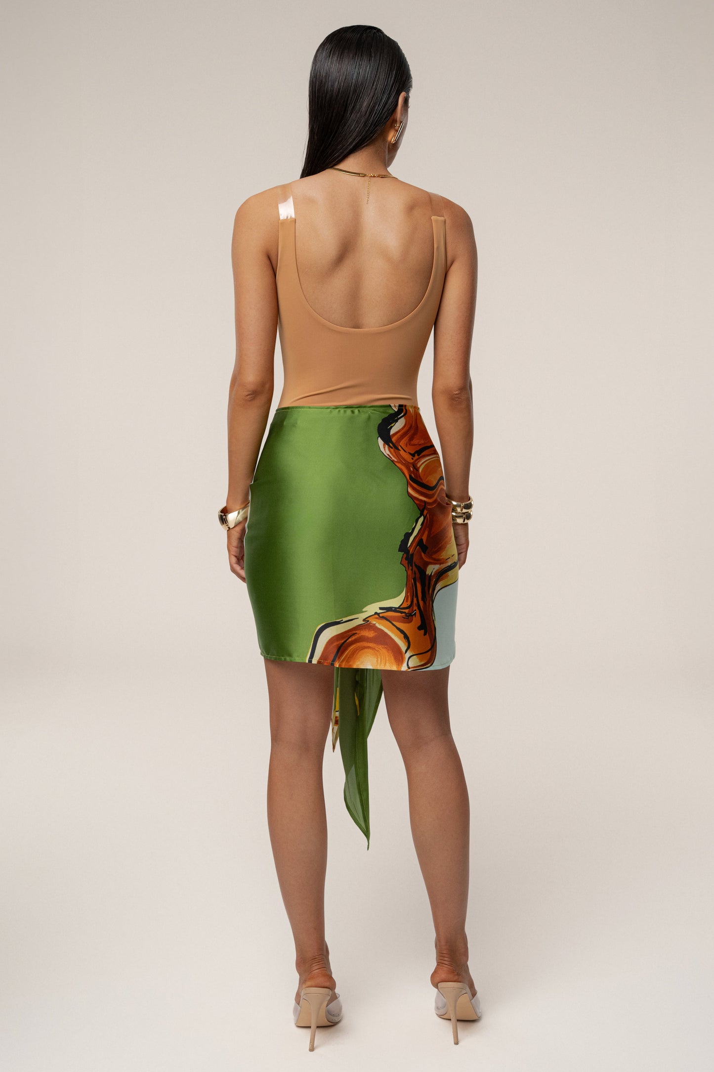 PRE-ORDER Green Tropical Print Golden Shores Wrap Sarong NEWFASHIONEDGE