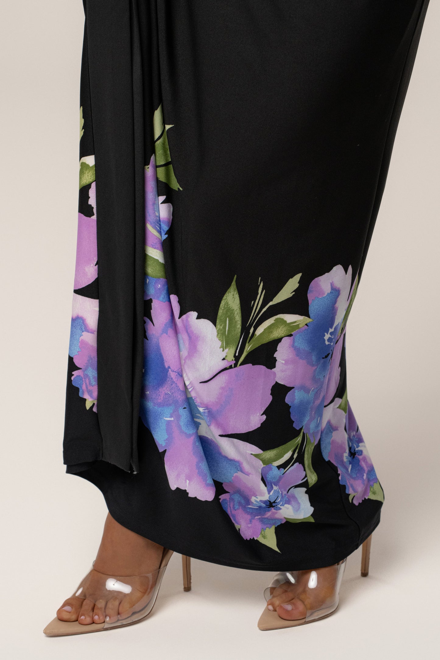Black Floral Petals And Passion Maxi Dress JLUXLABEL