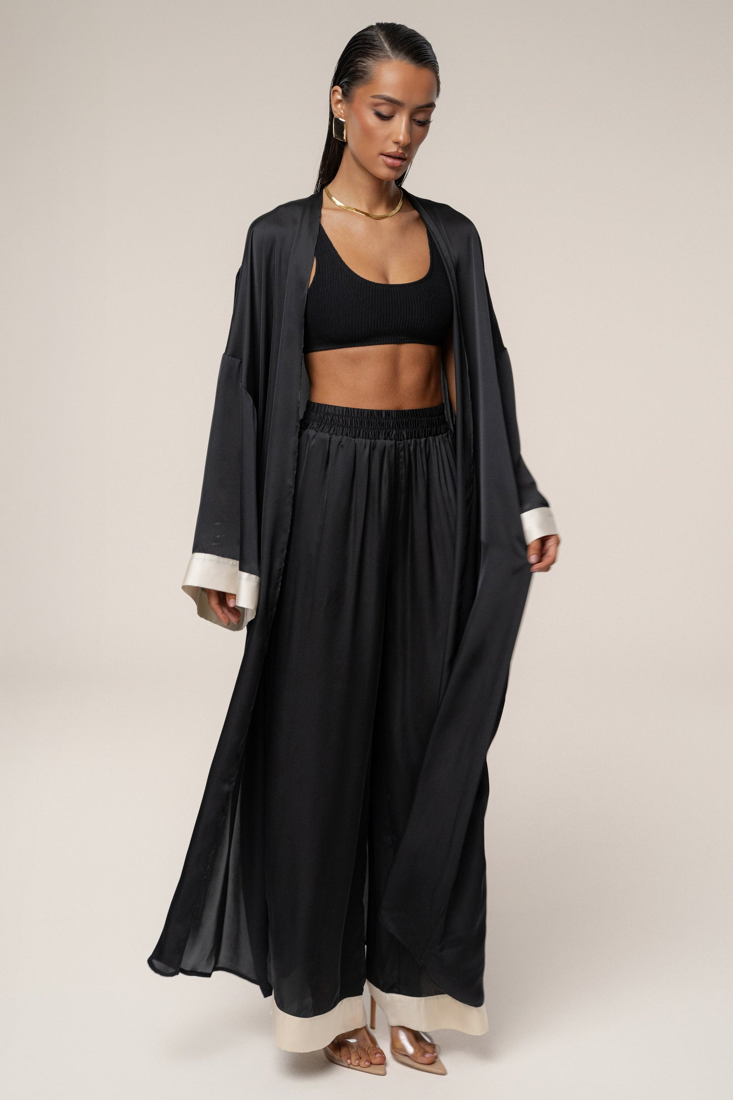 Black Nola Maxi Duster JLUXLABEL