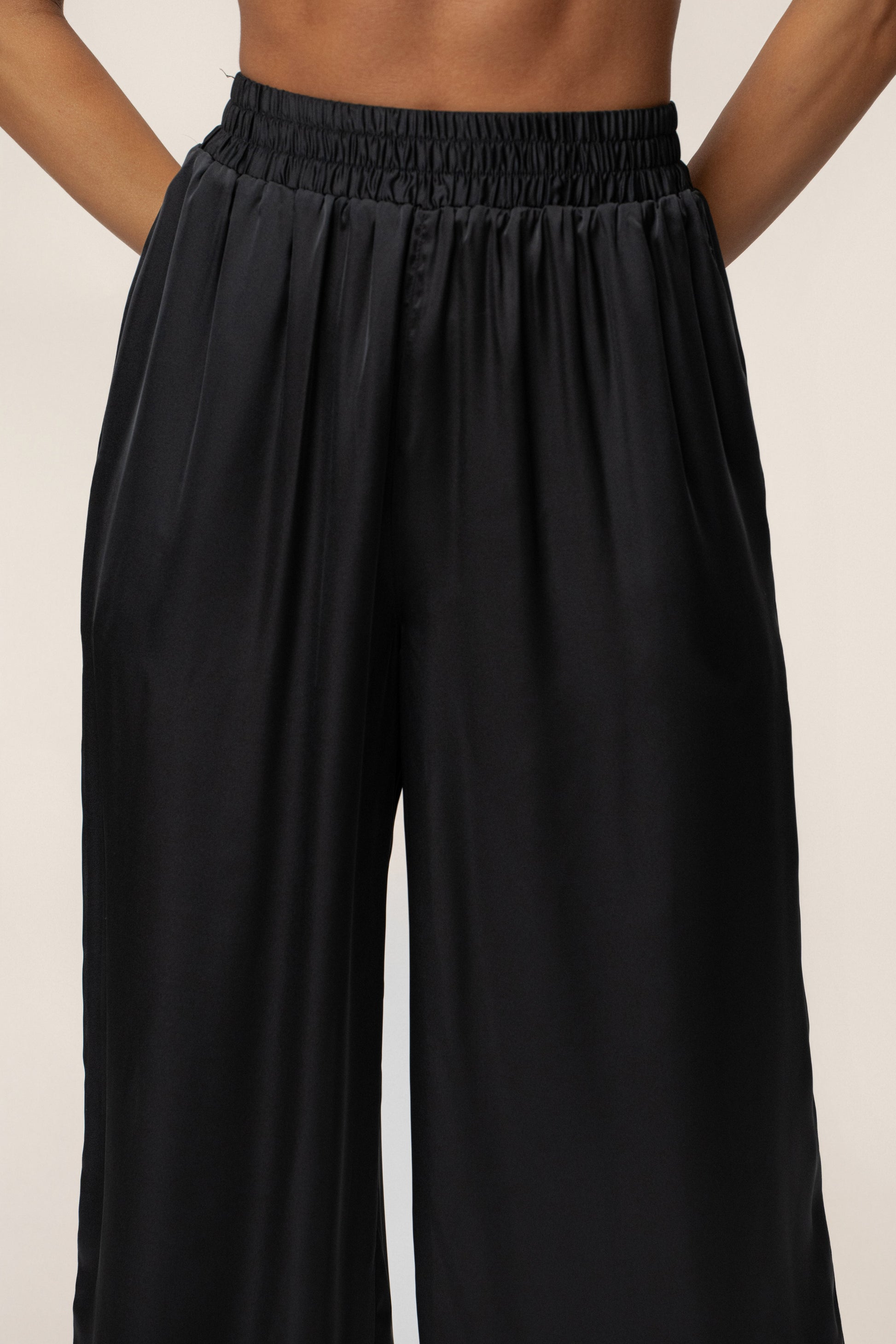 Black Jet Set Wide Leg Pants JLUXLABEL