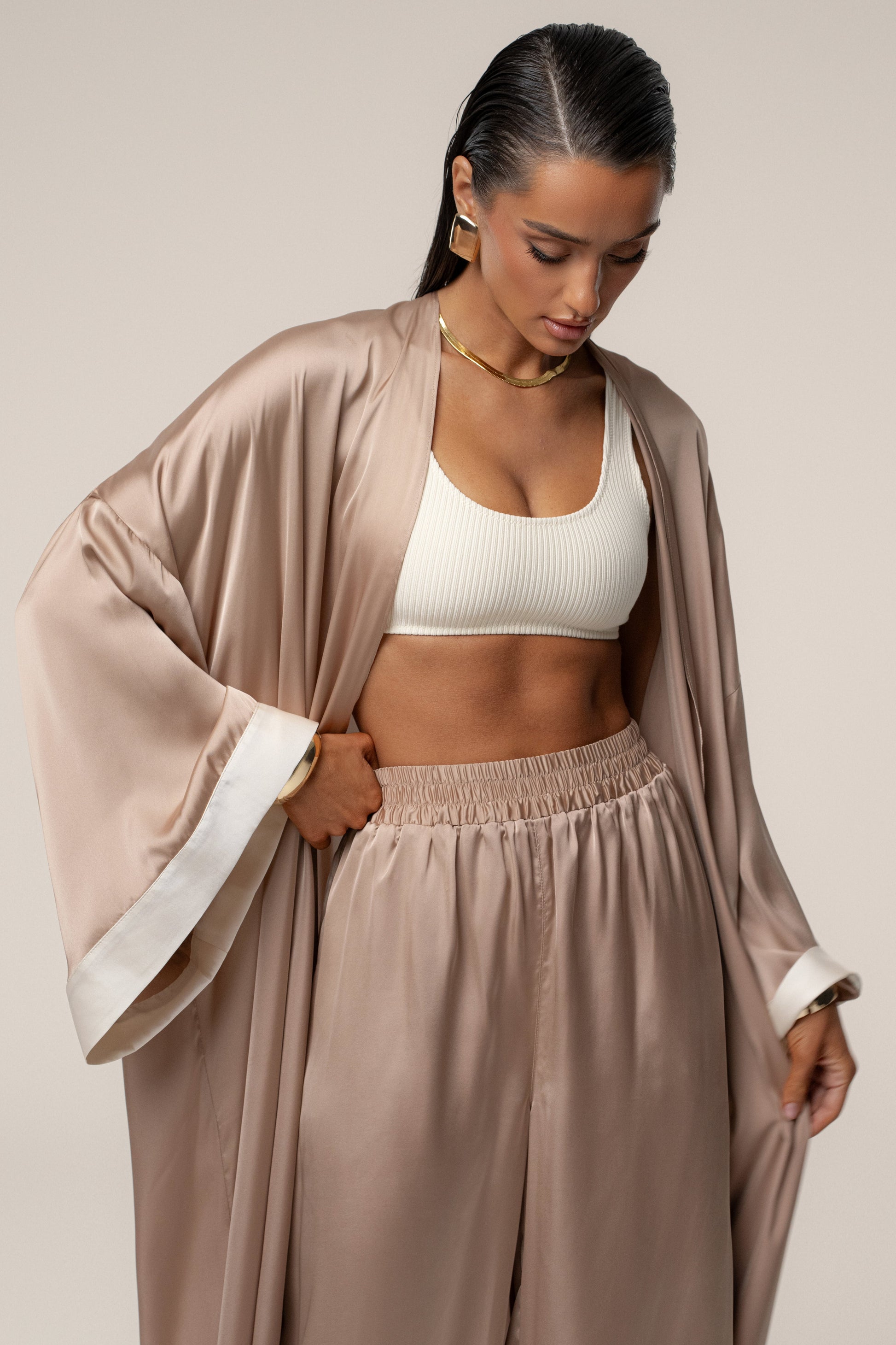 Mocha Nola Maxi Duster JLUXLABEL