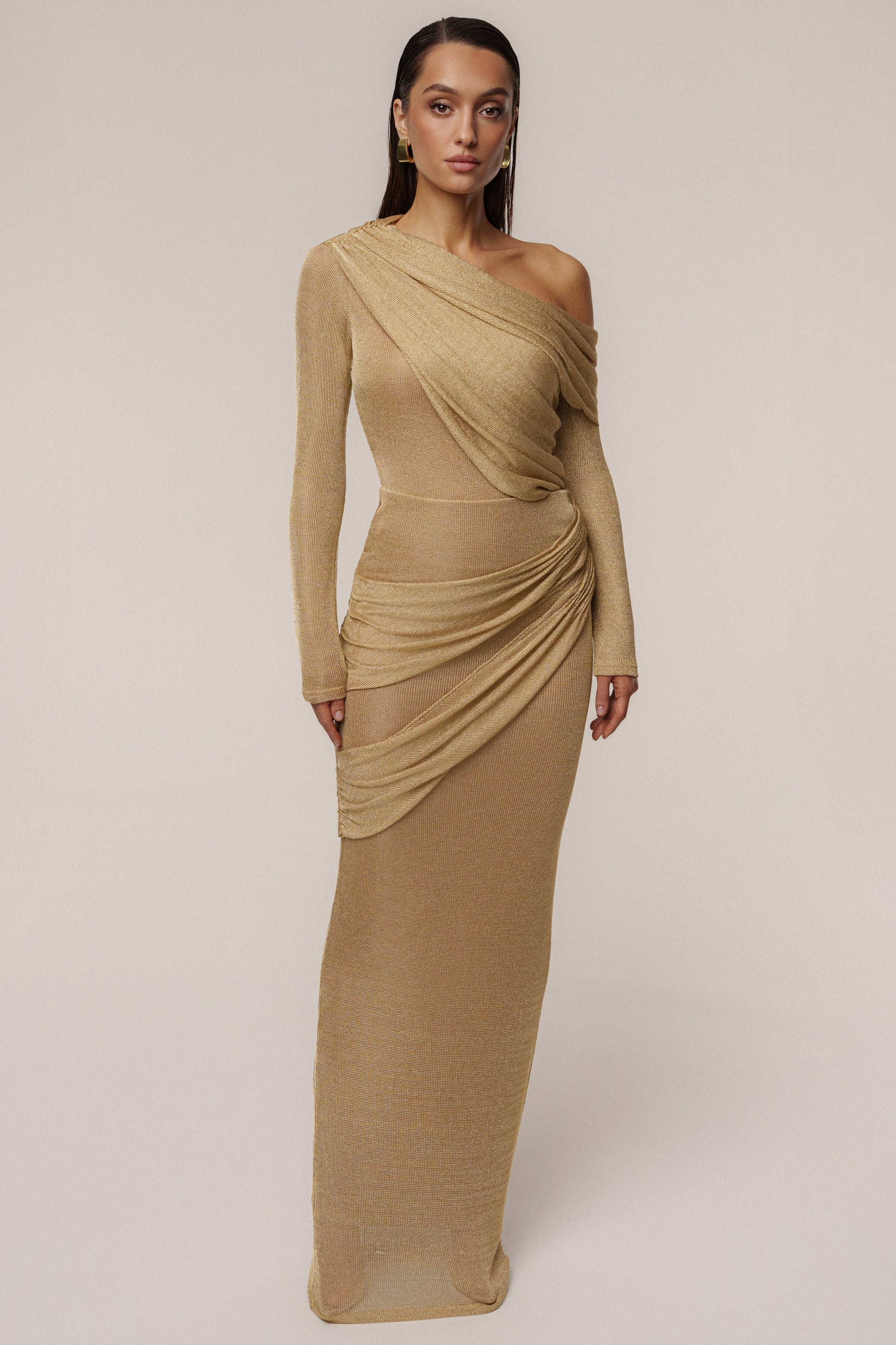 Gold Opulent Metallic Bodysuit JLUXLABEL