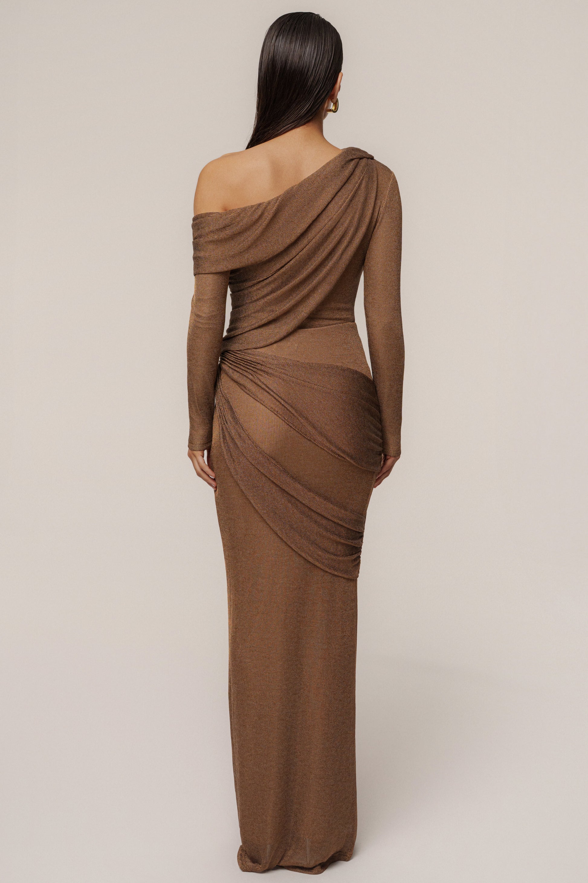 Bronze Opulent Metallic Bodysuit JLUXLABEL