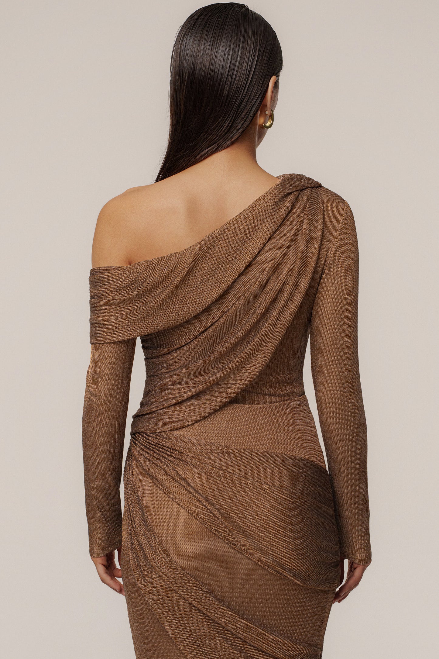 Bronze Opulent Metallic Bodysuit JLUXLABEL