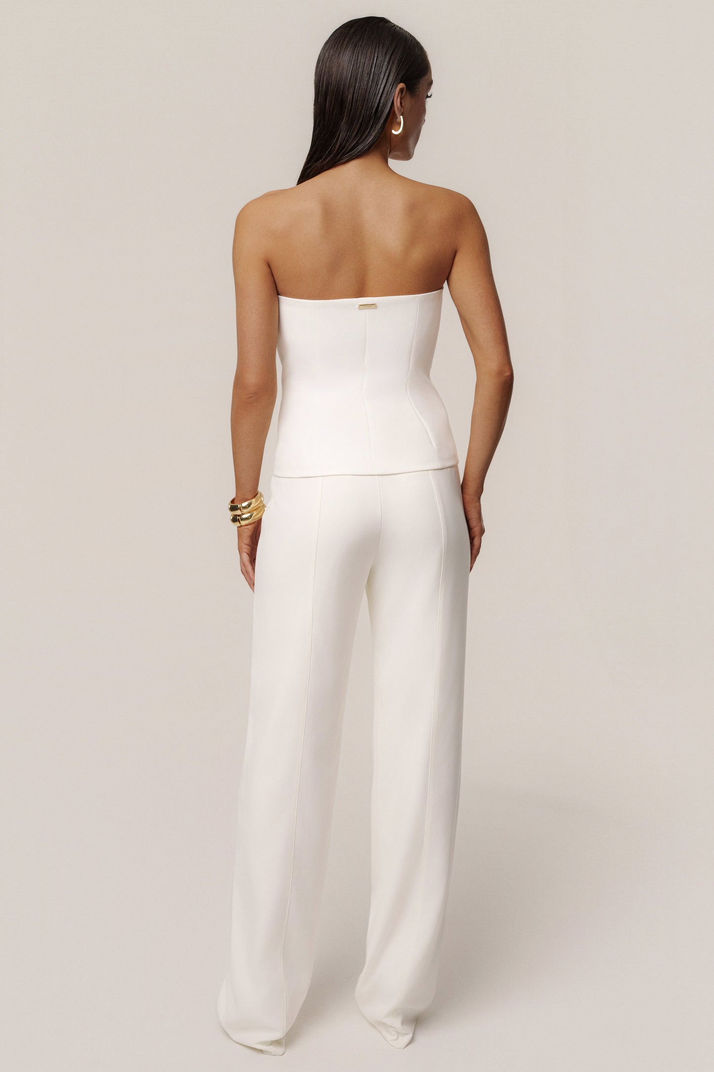 Ivory Button Front Vest JLUXLABEL