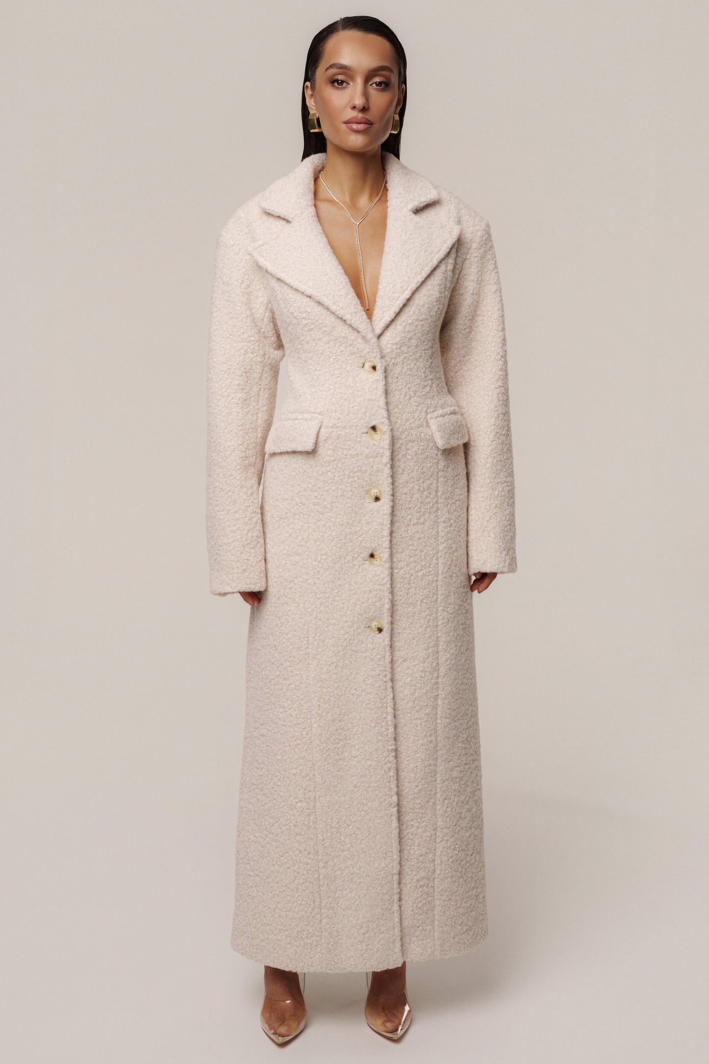 Ivory Midnight Check In Coat JLUXLABEL