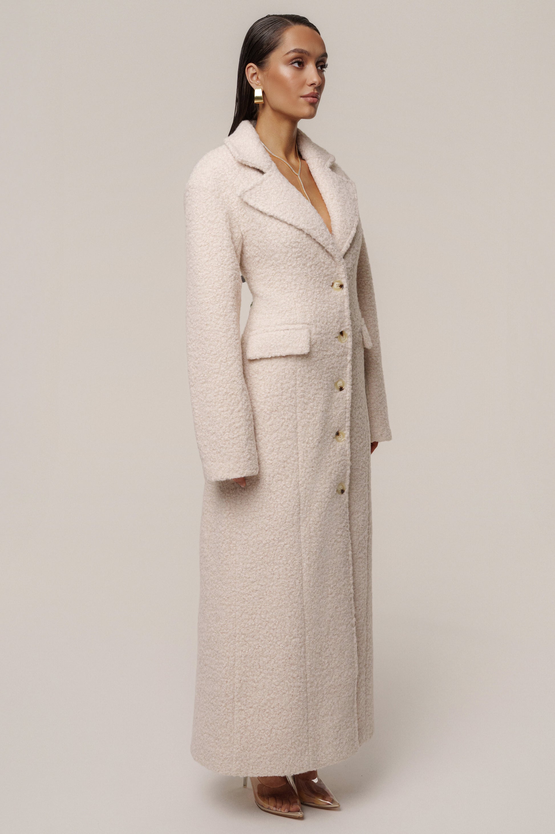 Ivory Midnight Check In Coat JLUXLABEL