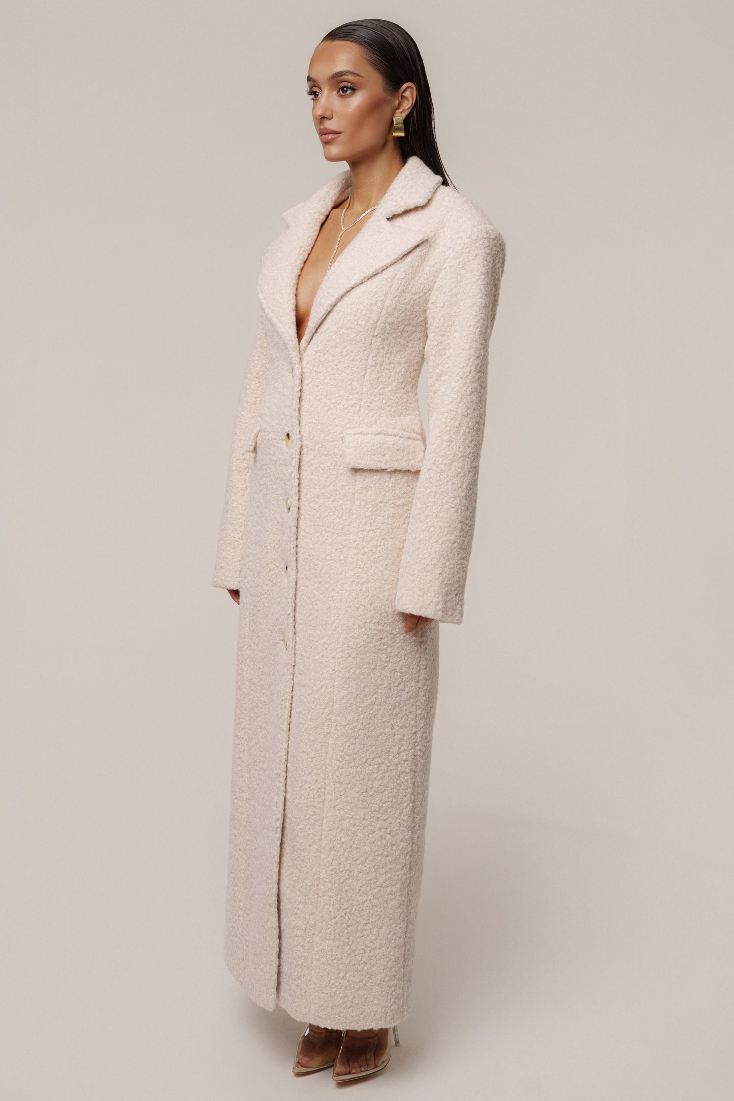 Ivory Midnight Check In Coat JLUXLABEL