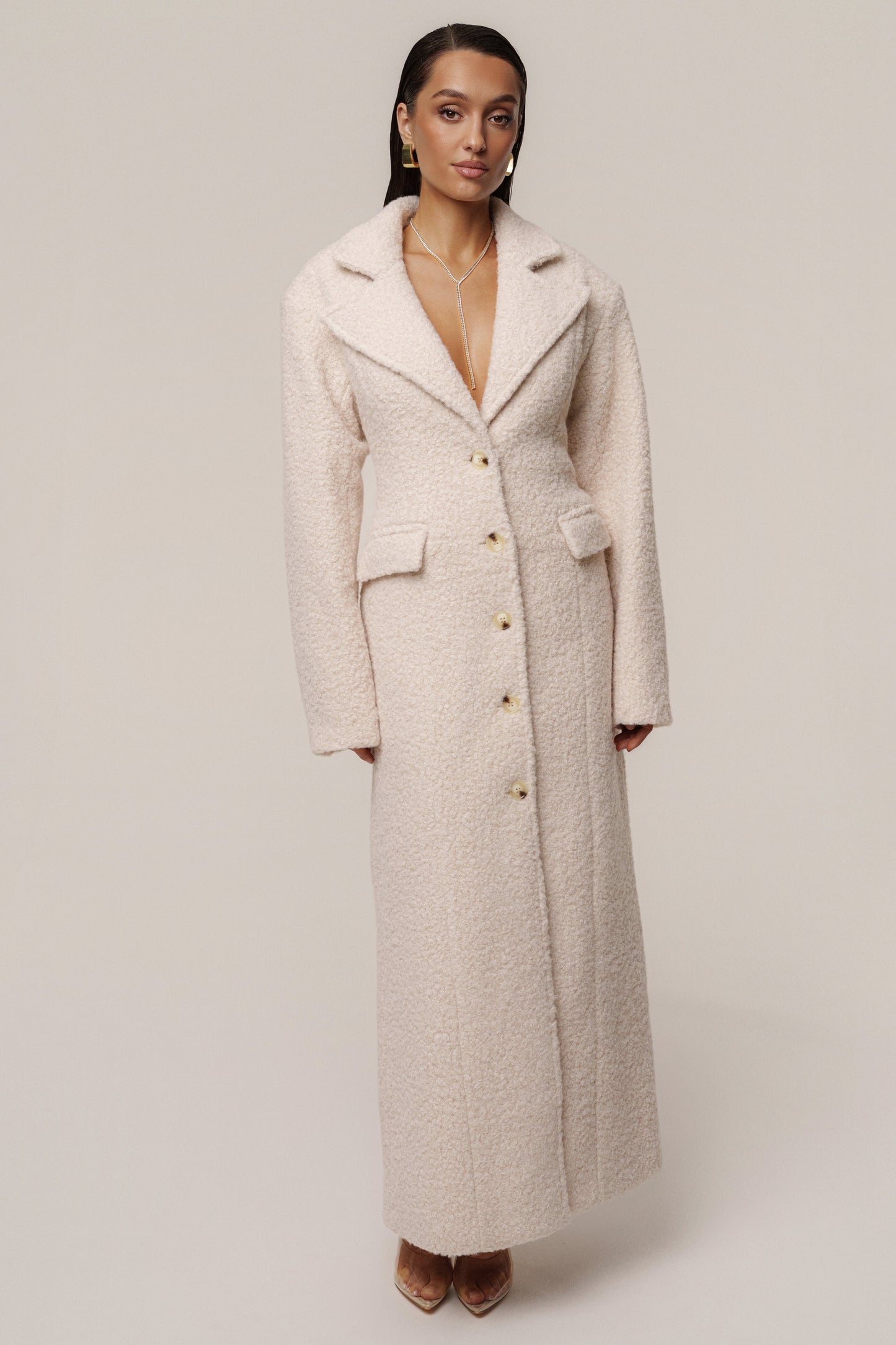 Ivory Midnight Check In Coat JLUXLABEL