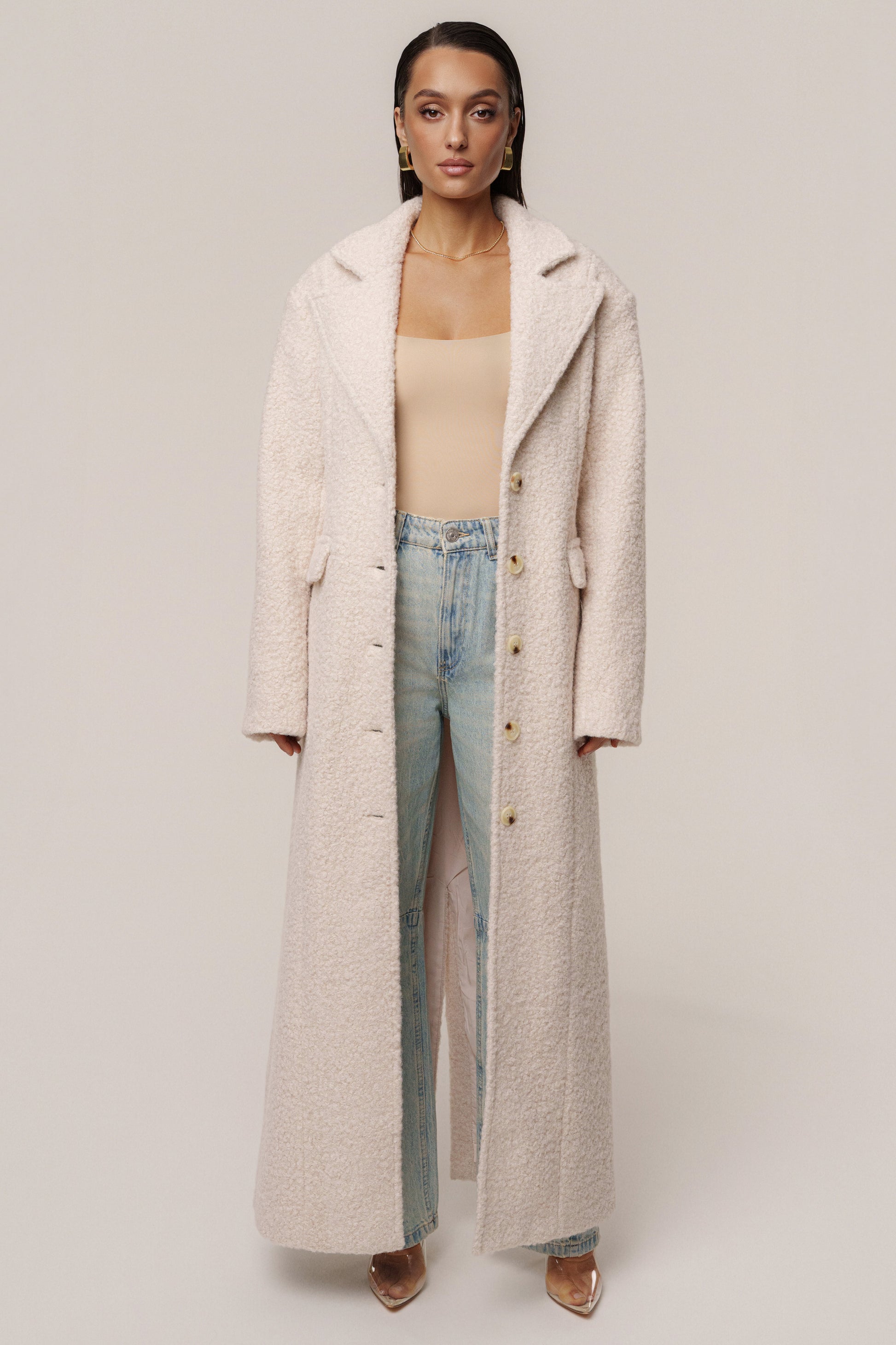 Ivory Midnight Check In Coat JLUXLABEL
