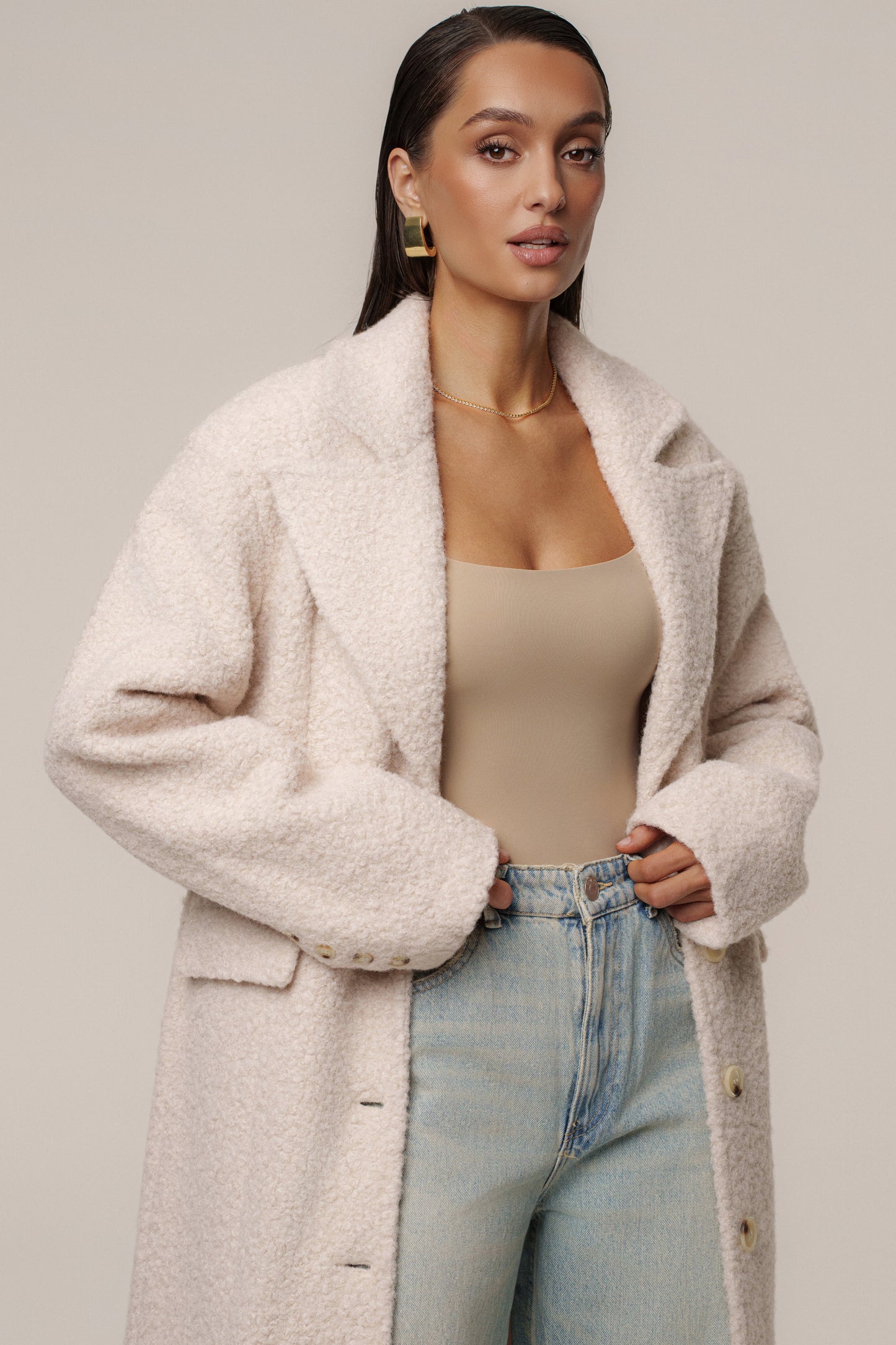 Ivory Midnight Check In Coat JLUXLABEL