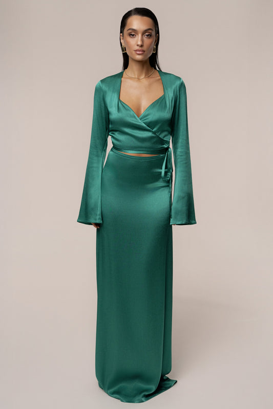 Green Golden Eve Skirt Set JLUXLABEL