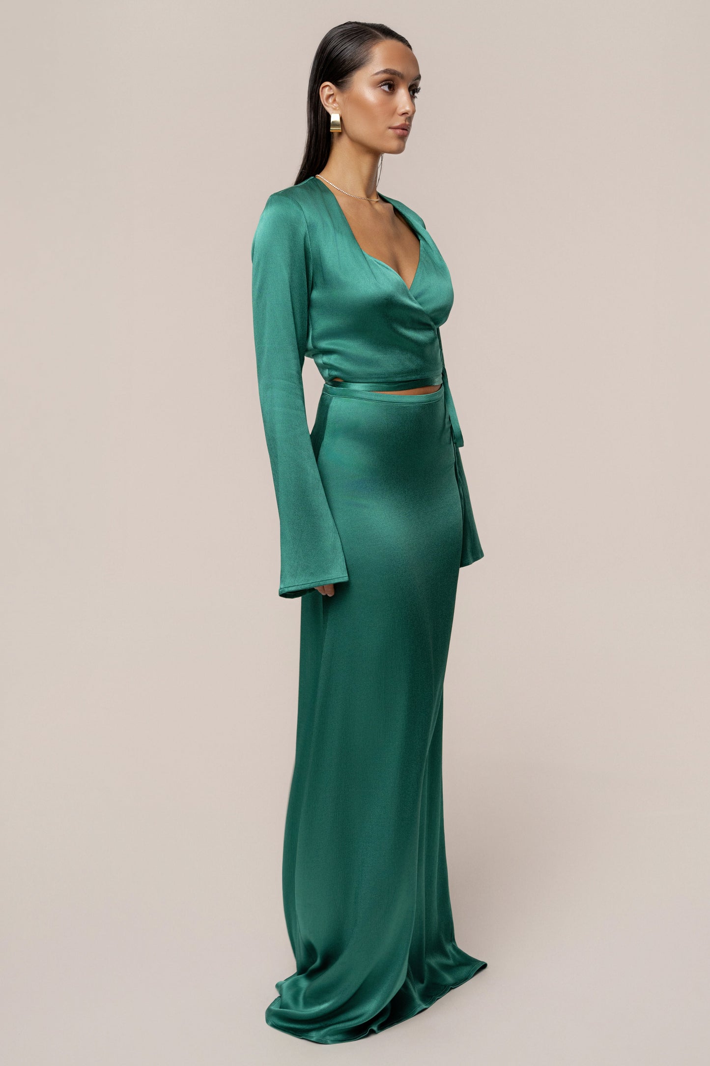 Green Golden Eve Skirt Set JLUXLABEL