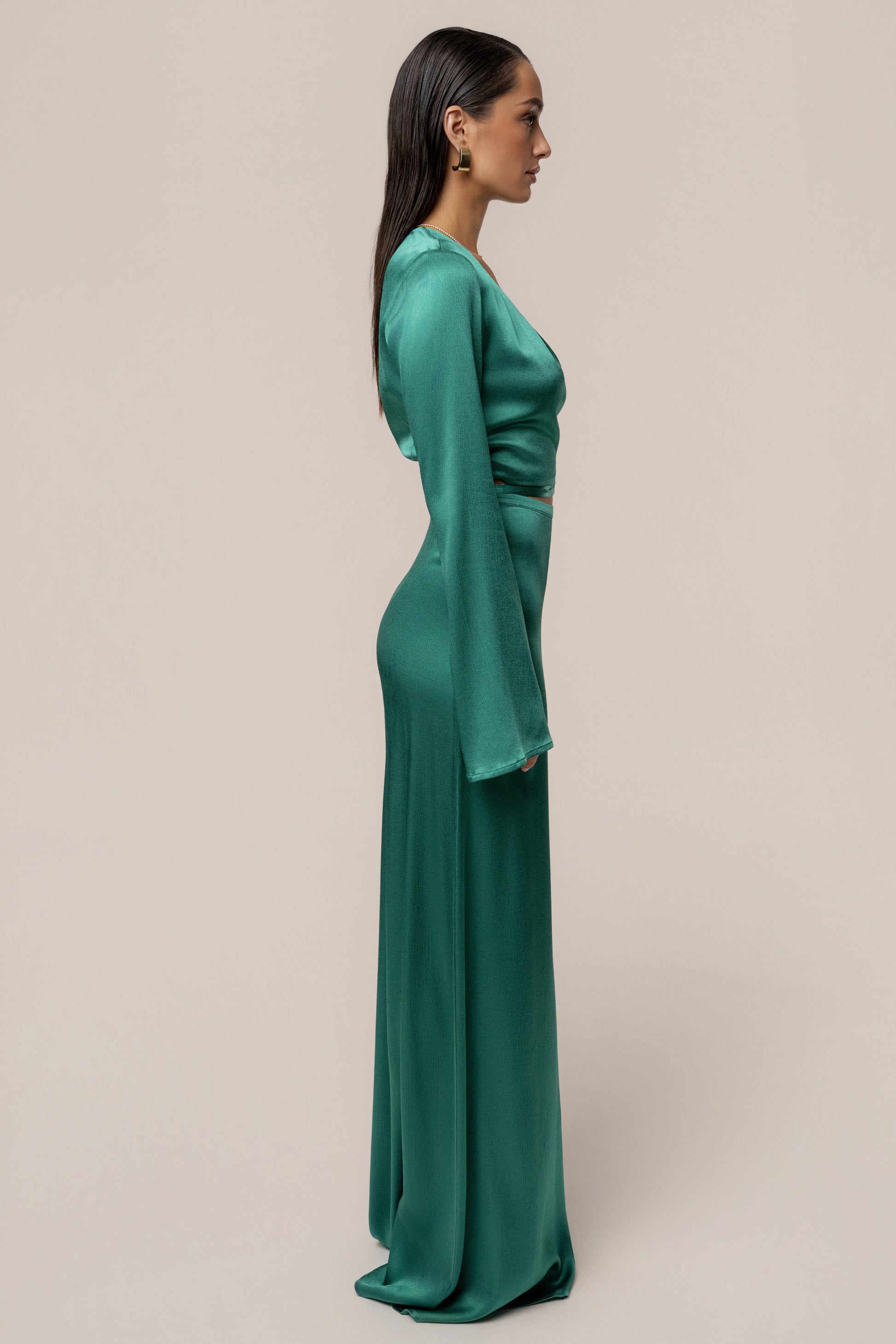 Green Golden Eve Skirt Set JLUXLABEL