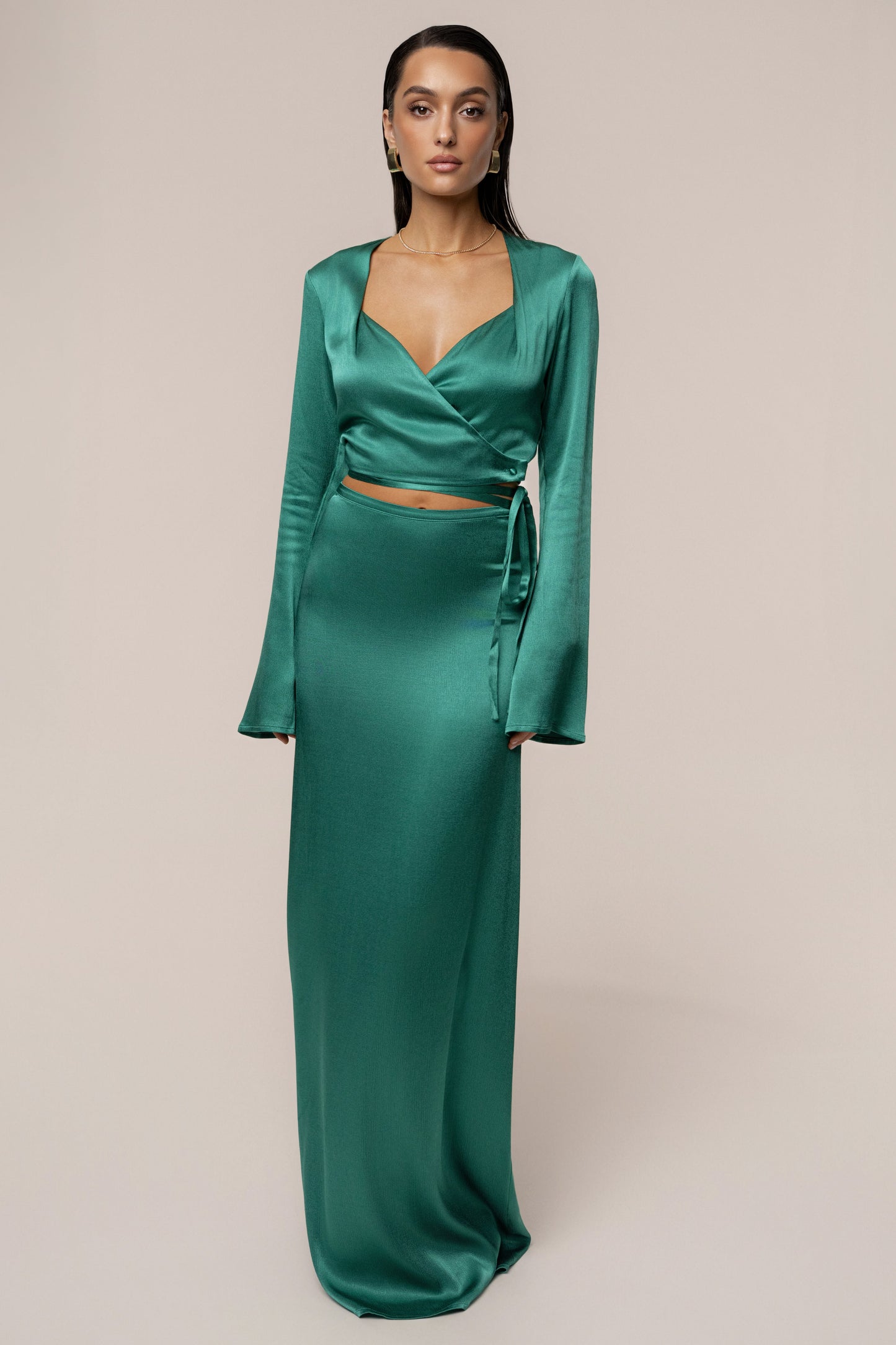 Green Golden Eve Skirt Set JLUXLABEL