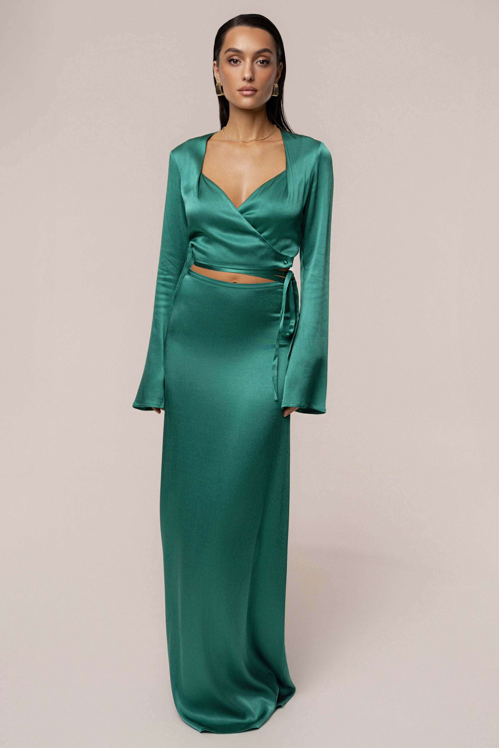 Green Golden Eve Skirt Set JLUXLABEL