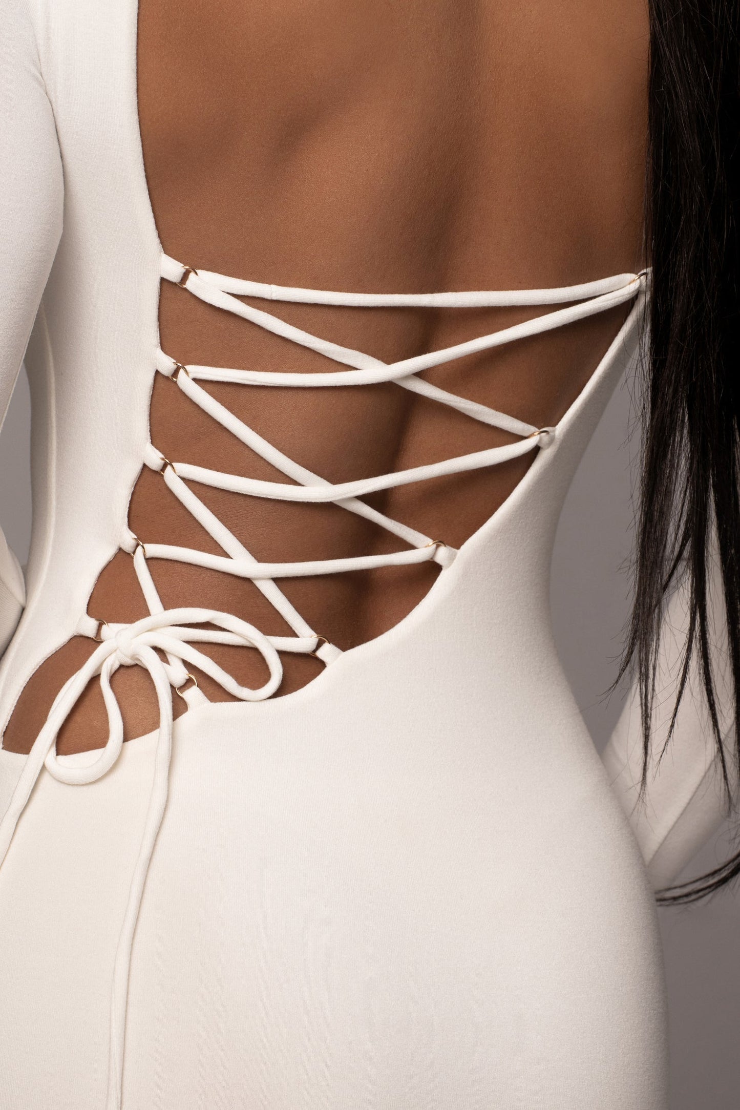 Ivory Shaye Mock Neck Dress JLUXLABEL