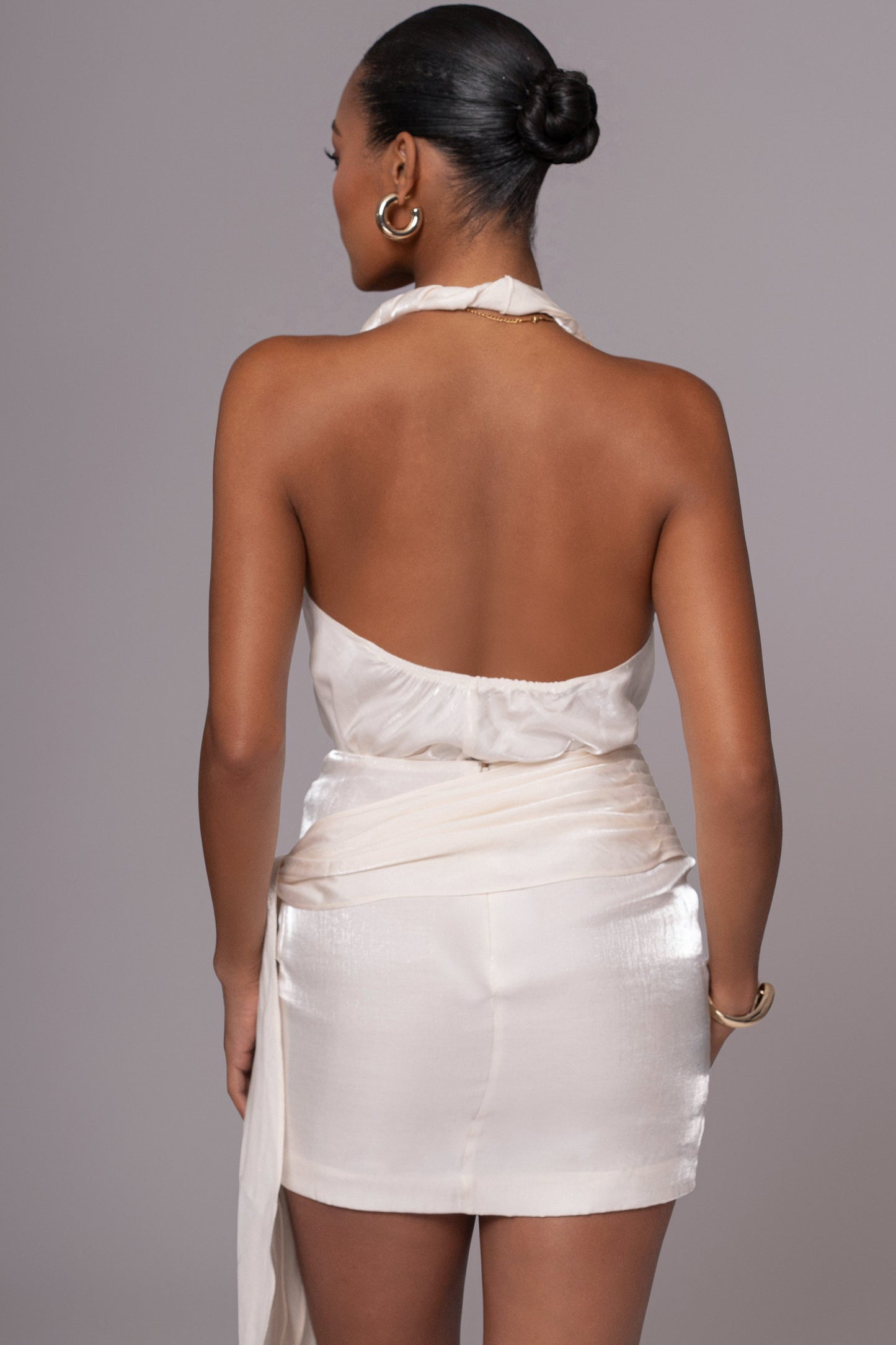 Ivory Sabrina Iridescent Skirt Set JLUXLABEL