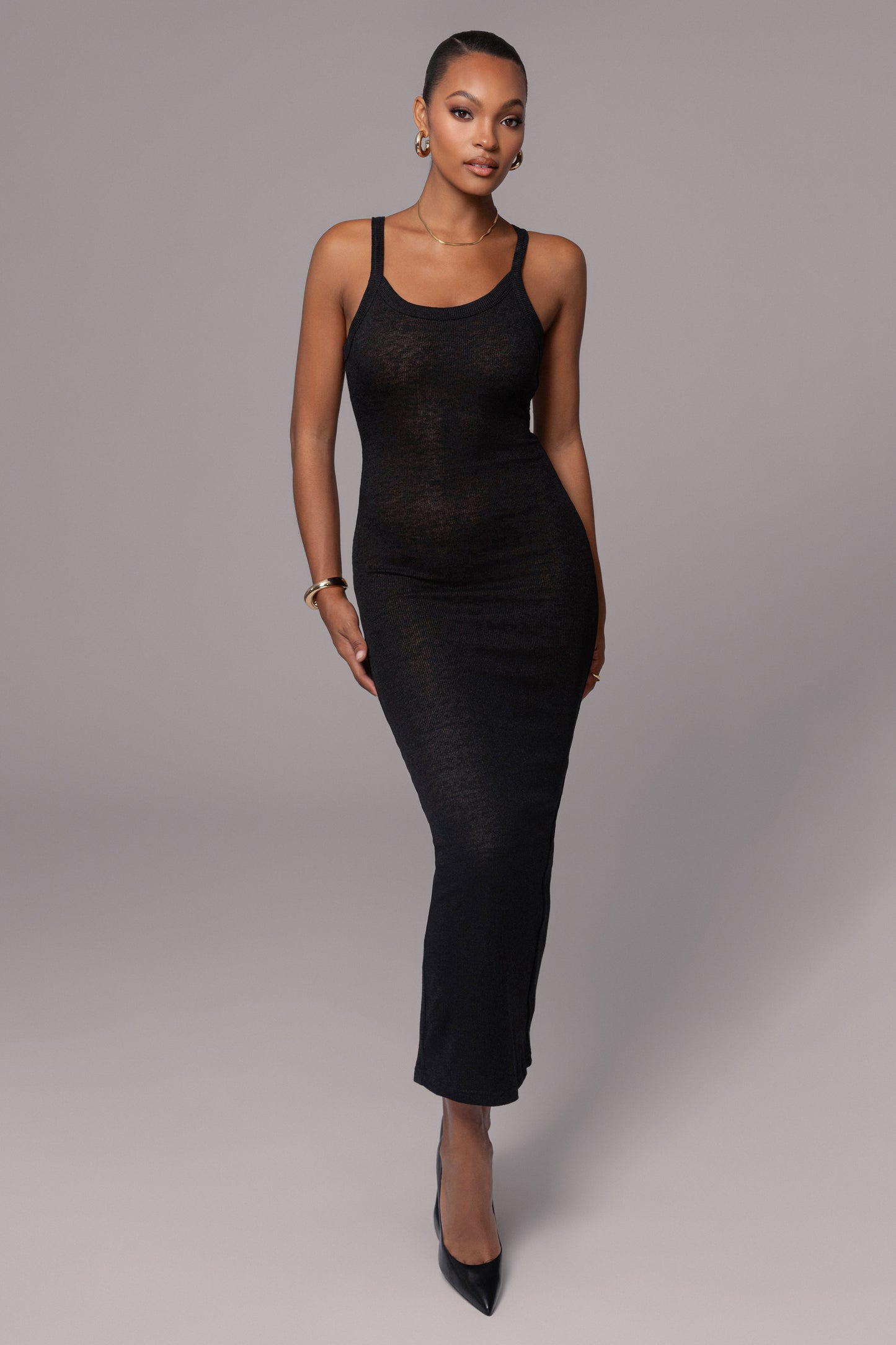 Black Back To You Maxi Dress JLUXLABEL
