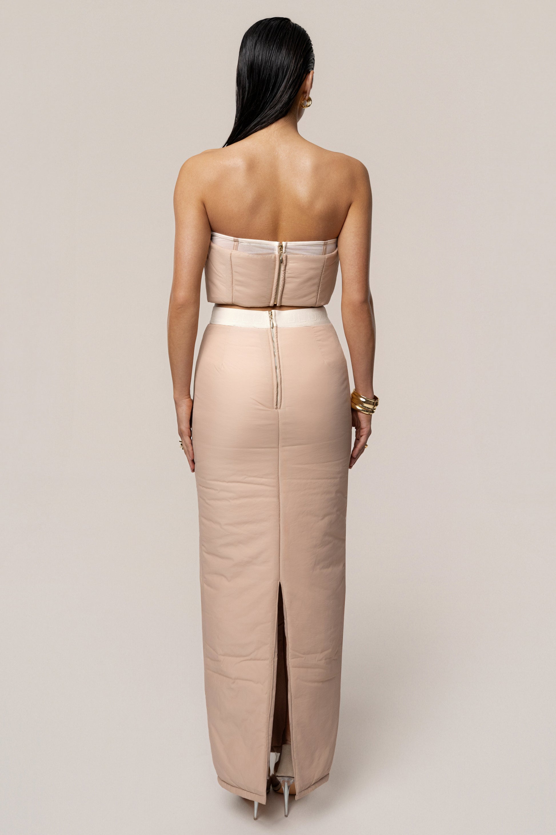 Beige Addyson Skirt Set JLUXLABEL