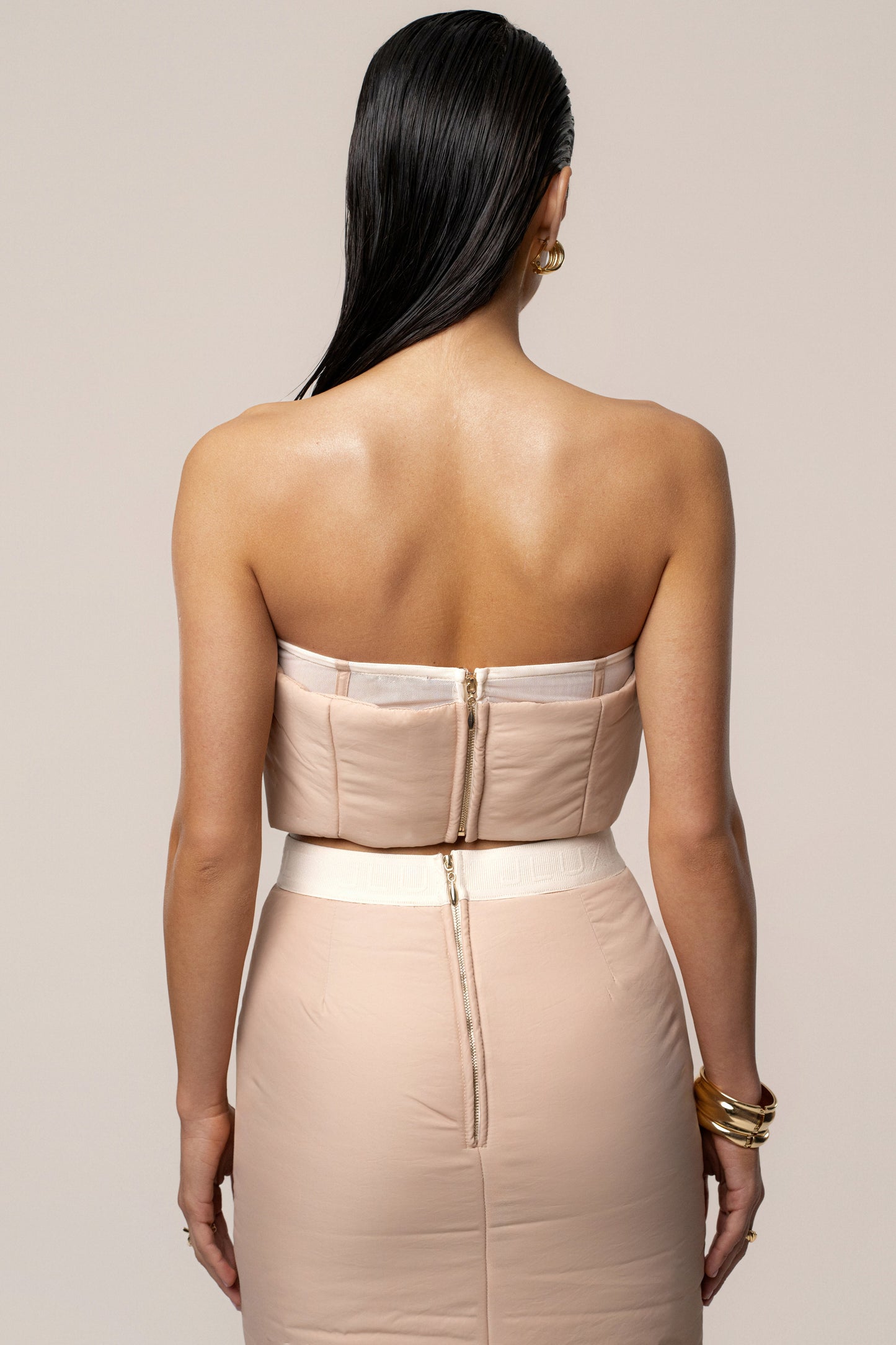 Beige Addyson Skirt Set JLUXLABEL