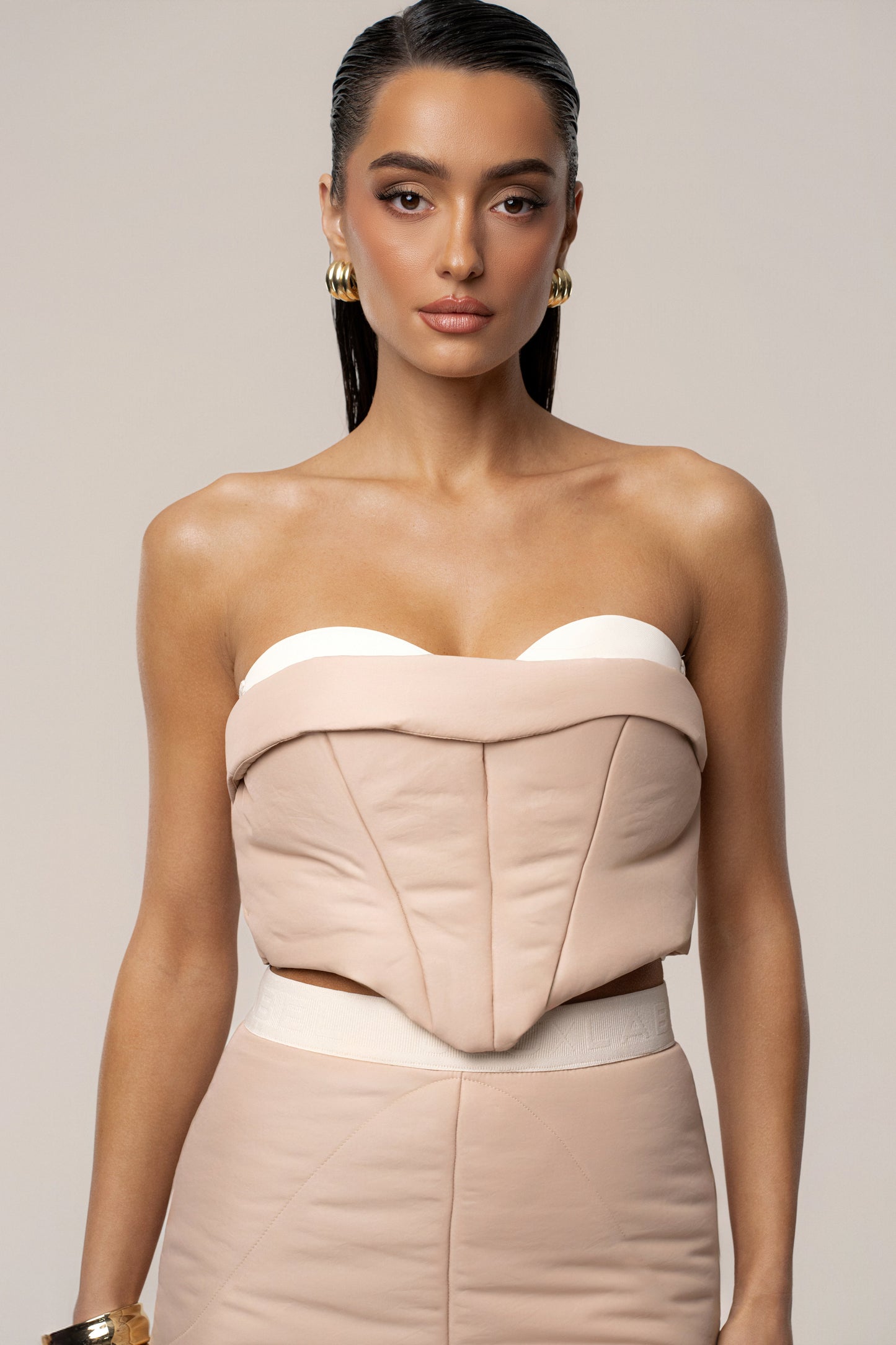 Beige Addyson Skirt Set JLUXLABEL